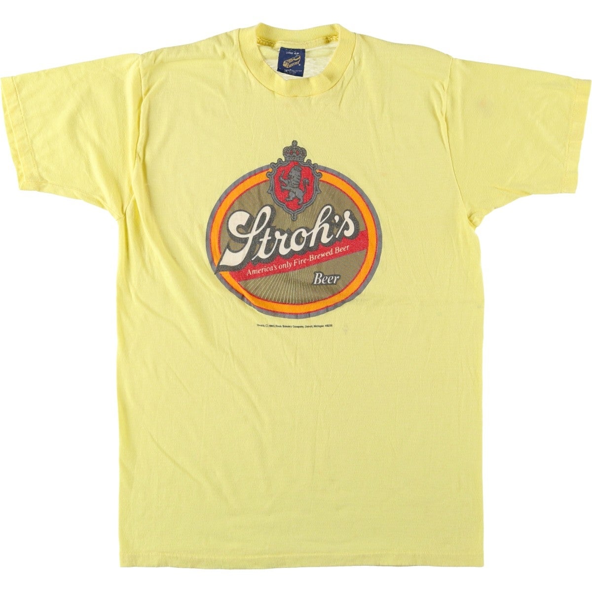 古着 80年代 SNEAKERS STROHS アドバタイジングTシャツ USA製 メンズL