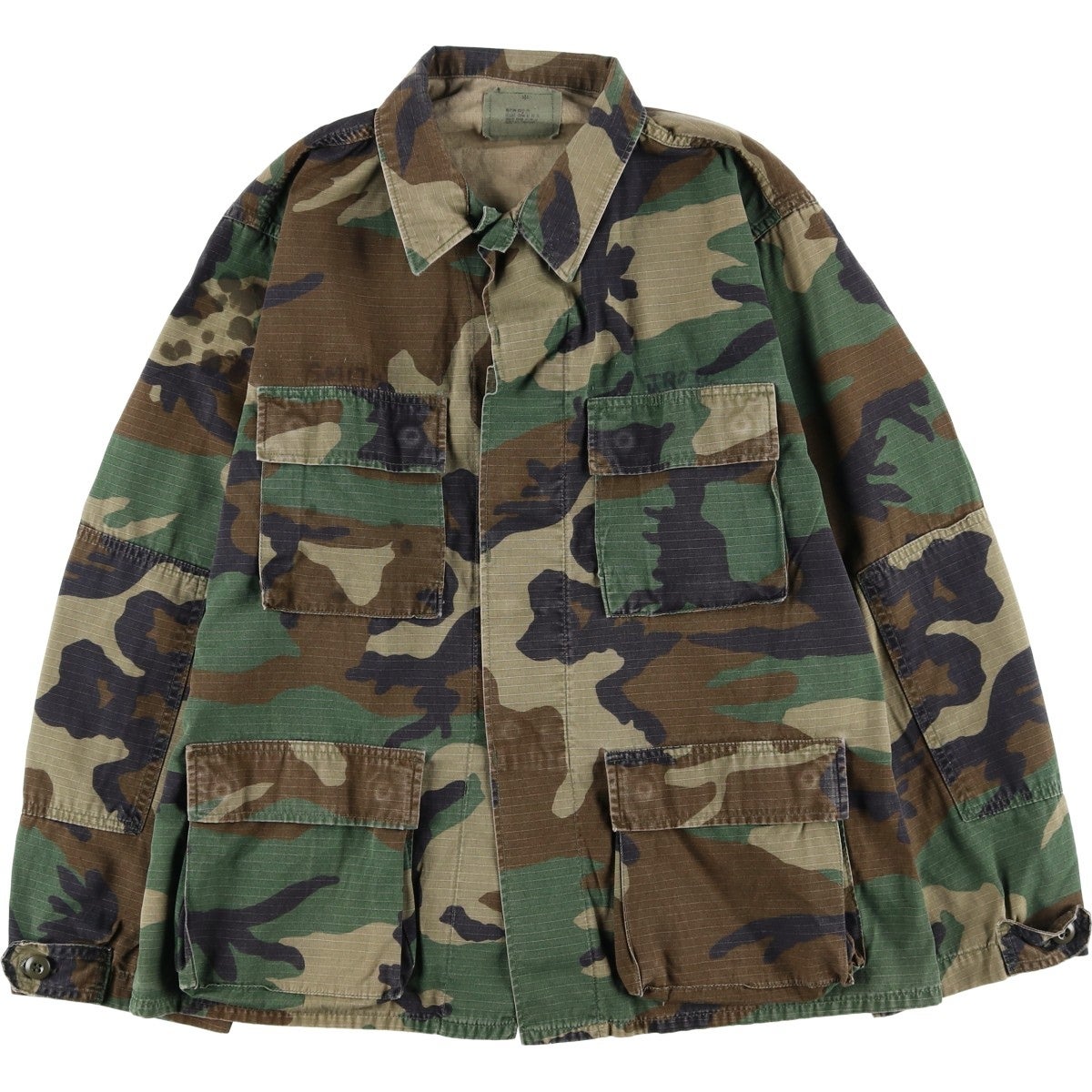 古着 90年代 米軍実品 迷彩柄 ウッドランドカモ ケミカル
