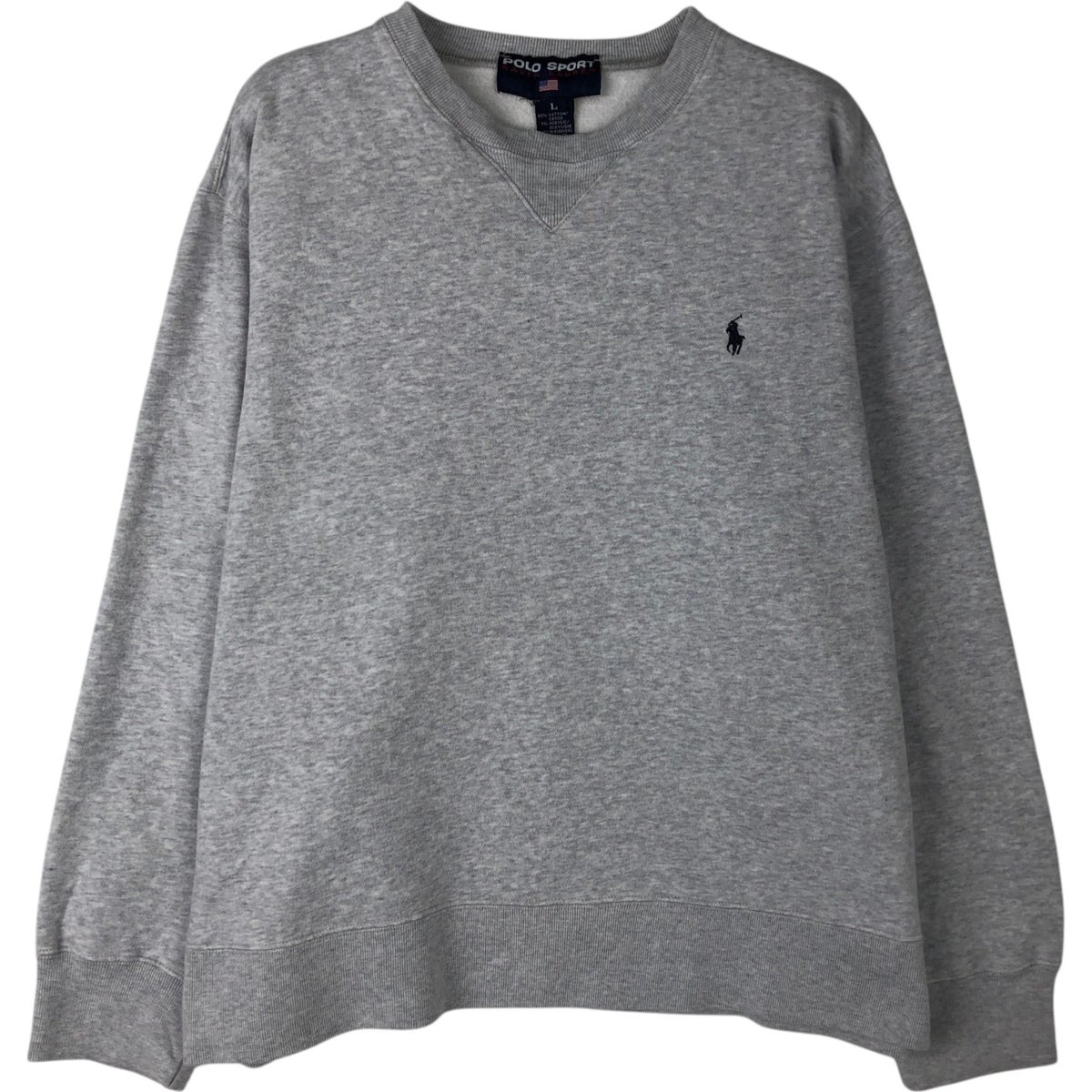 古着 ラルフローレン Ralph Lauren 鹿の子 ハーフジップスウェット