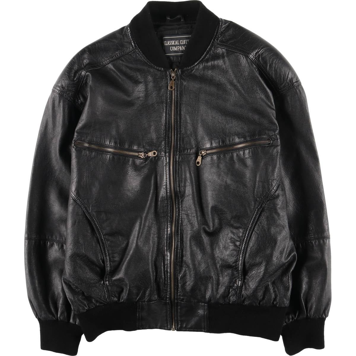 古着 CLASSICAL CLOTHES COMPANY レザーブルゾン メンズS相当/eaa625085 古着 CLASSICAL CLOTHES COMPANY レザーブルゾン メンズS相当