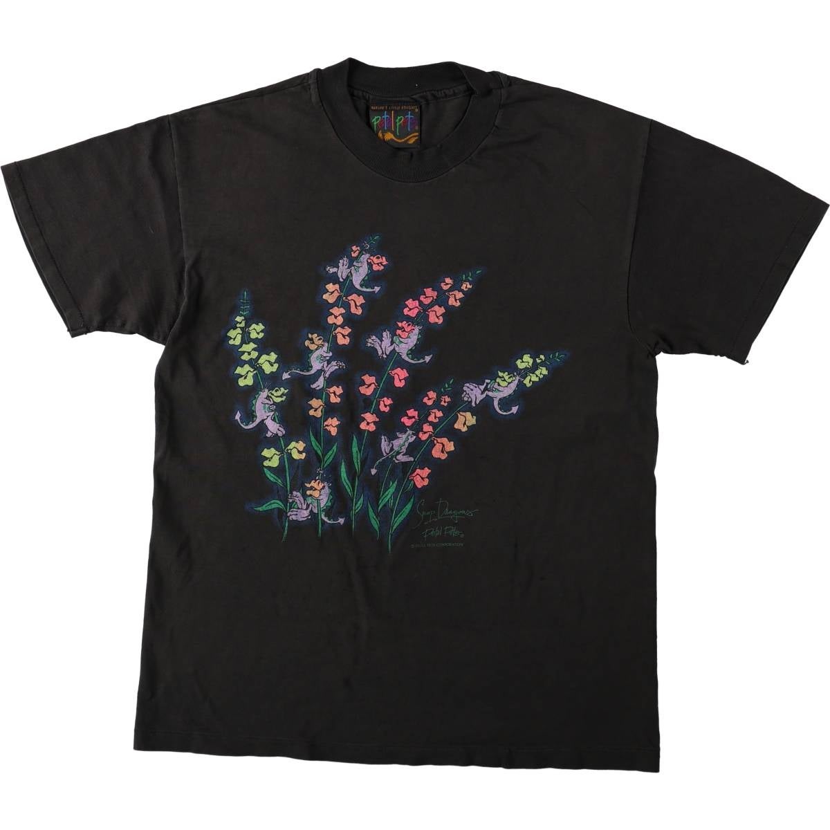 古着 80～90年代 Petal Pets アートTシャツ USA製 レディースM相当