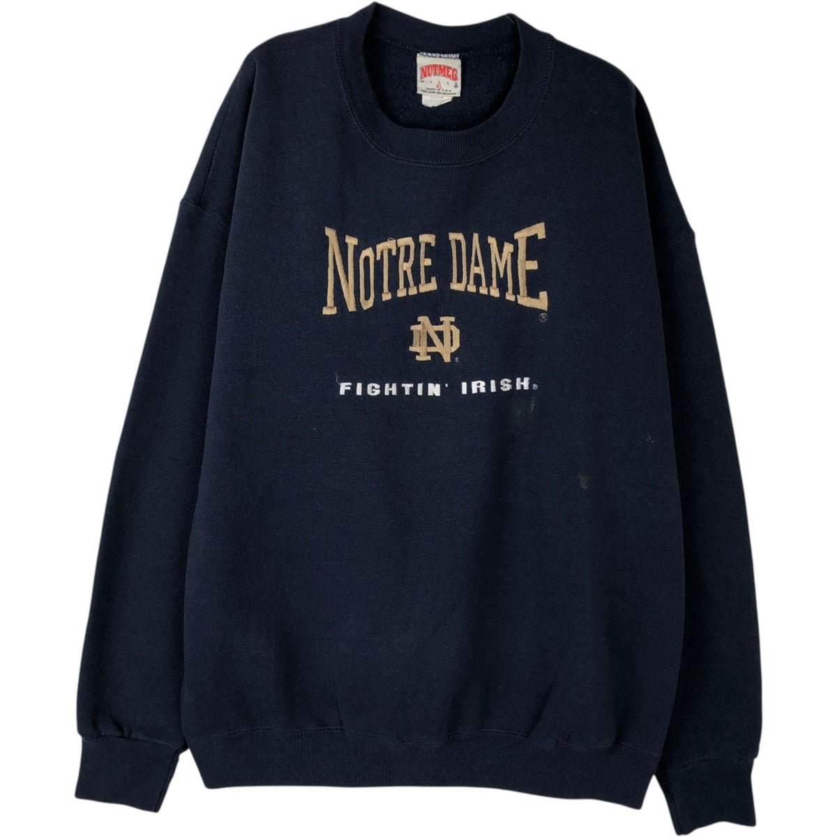 古着 90年代 NUTMEG NOTRE DAME ノートルダム大学 カレッジスウェット