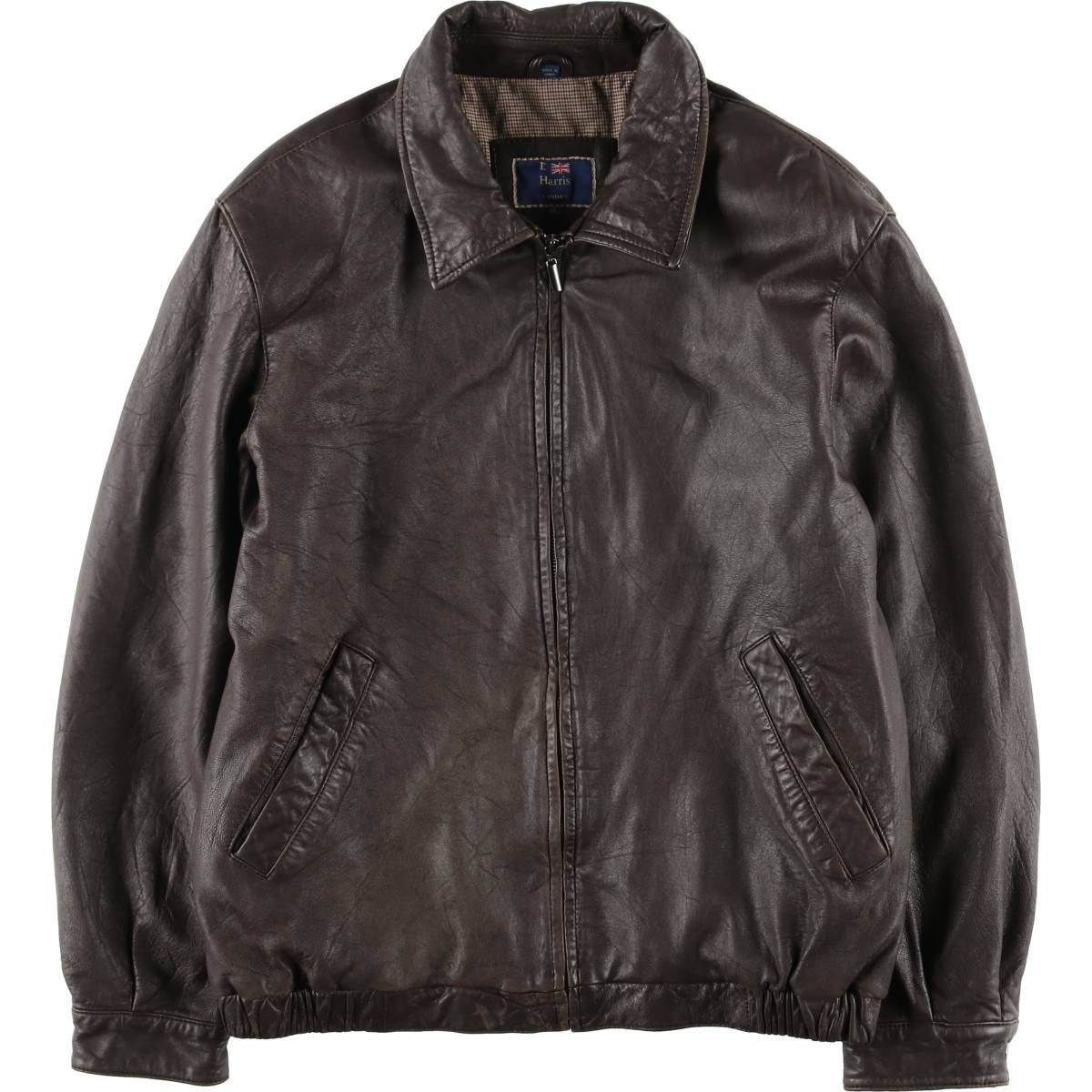 古着 ドッカーズ DOCKERS スイングトップタイプ 中綿入り レザー