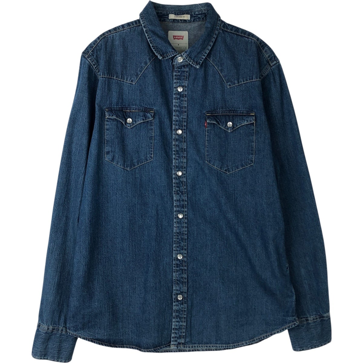 古着 リーバイス Levis 長袖 ブラックデニムシャツ メンズXXL相当