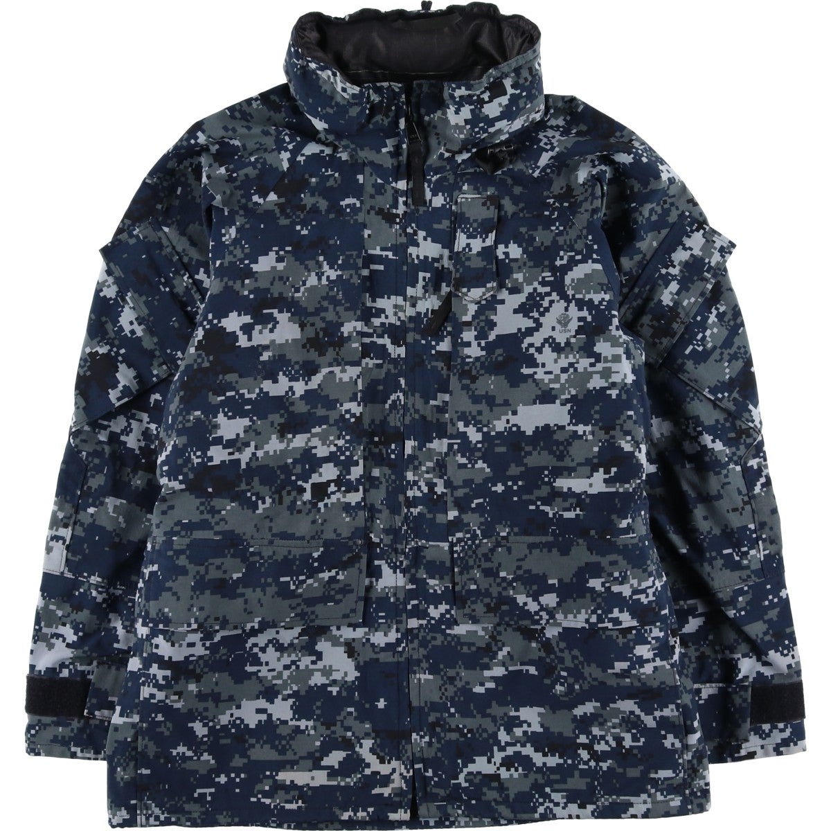 U.S. NAVY 迷彩 ミリタリージャケット M-R 古着 米軍実品 U.S.NAVY 迷彩柄 NWU デジタルカモ ミリタリー