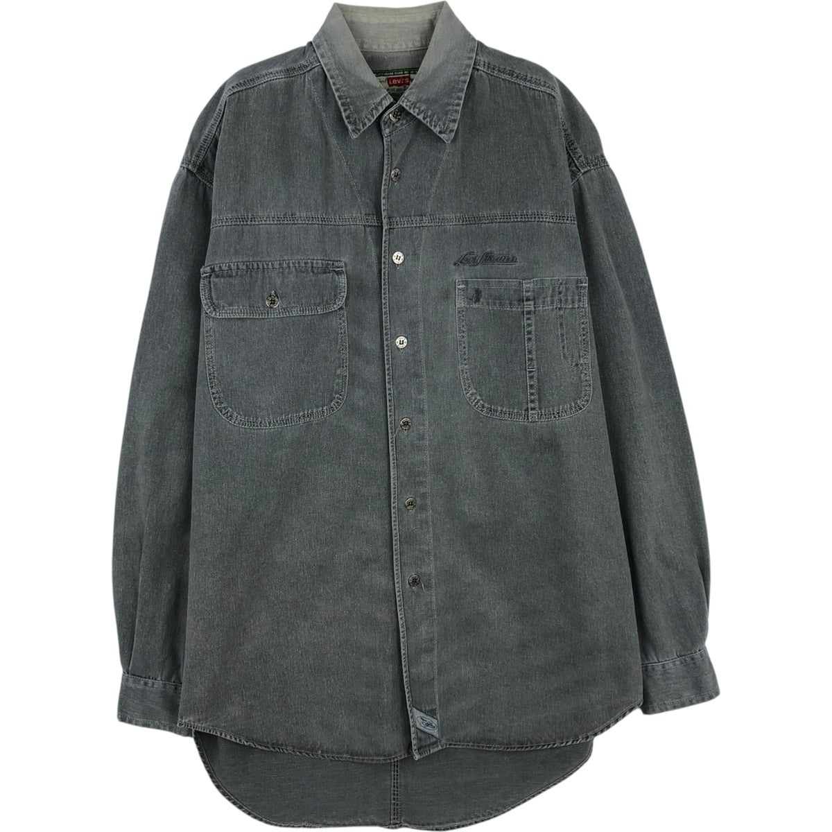 古着 ～00年代 リーバイス Levis 長袖 ブラックデニムシャツ メンズS