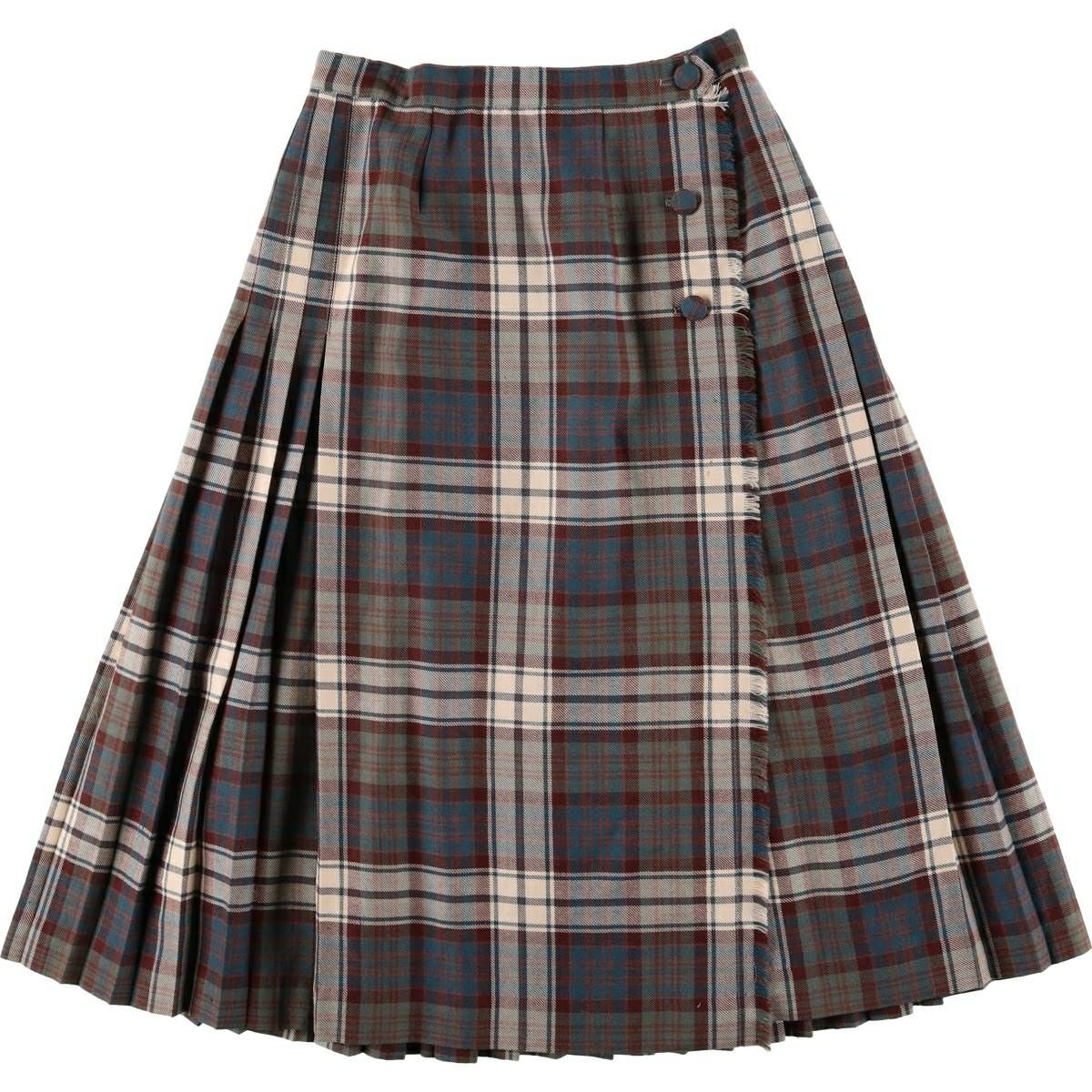 古着 バーバリー Burberrys チェック柄 コットン プリーツ ミニ