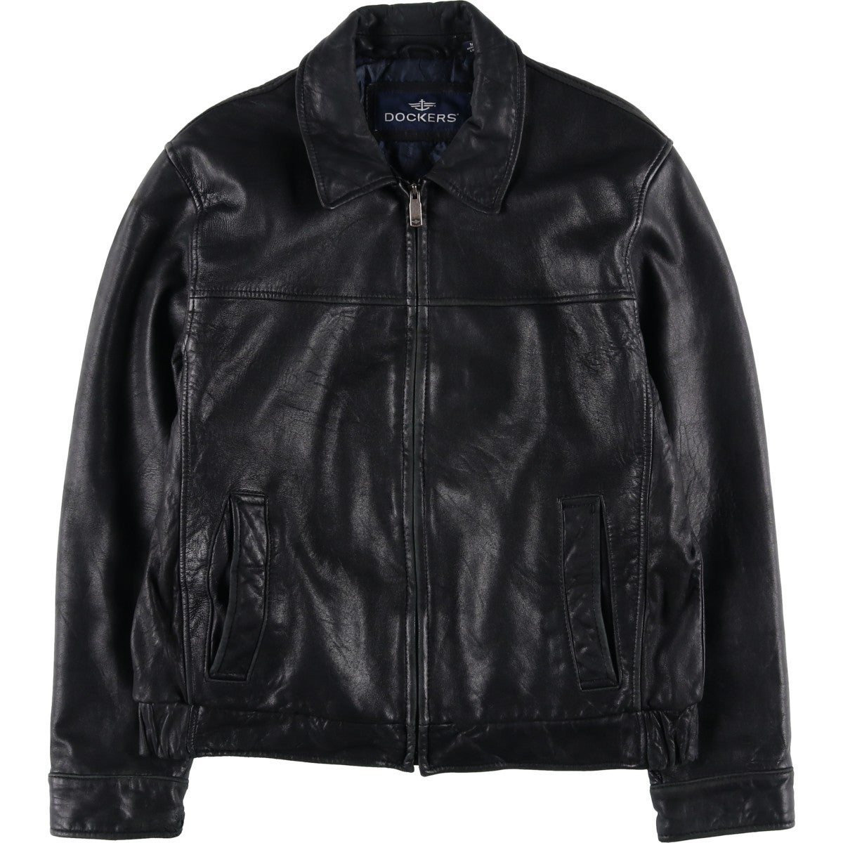 古着 ドッカーズ DOCKERS スイングトップタイプ 中綿入り レザー