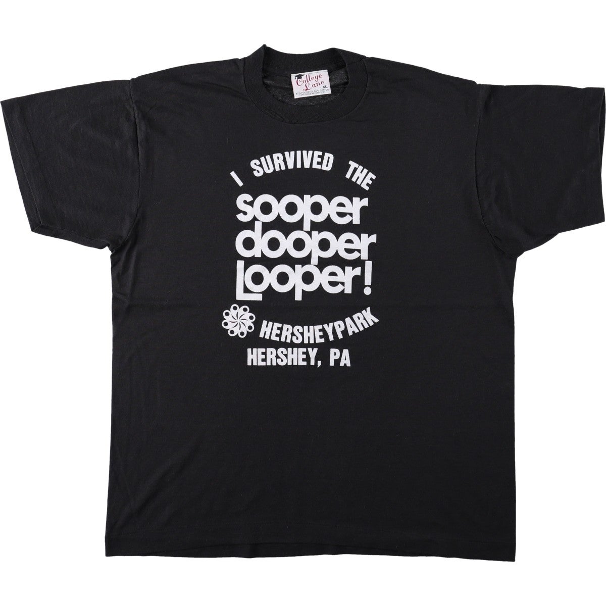 古着 90年代 COLLEGE LANE プリントTシャツ USA製 メンズXL相当