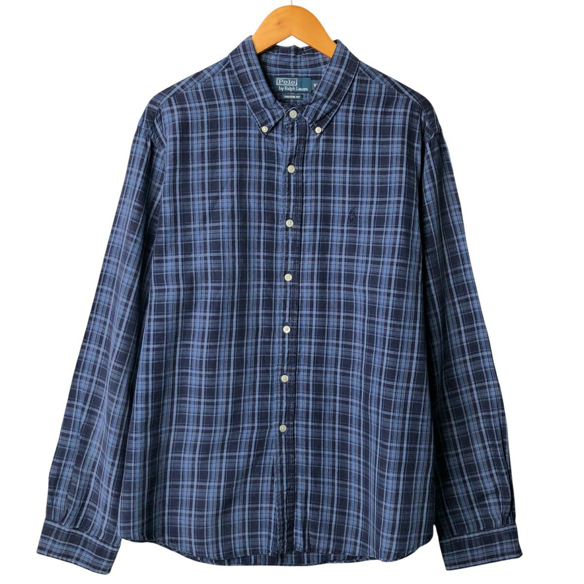 古着 ラルフローレン Ralph Lauren CUSTOM FIT ボーダー柄 長袖 ラガー