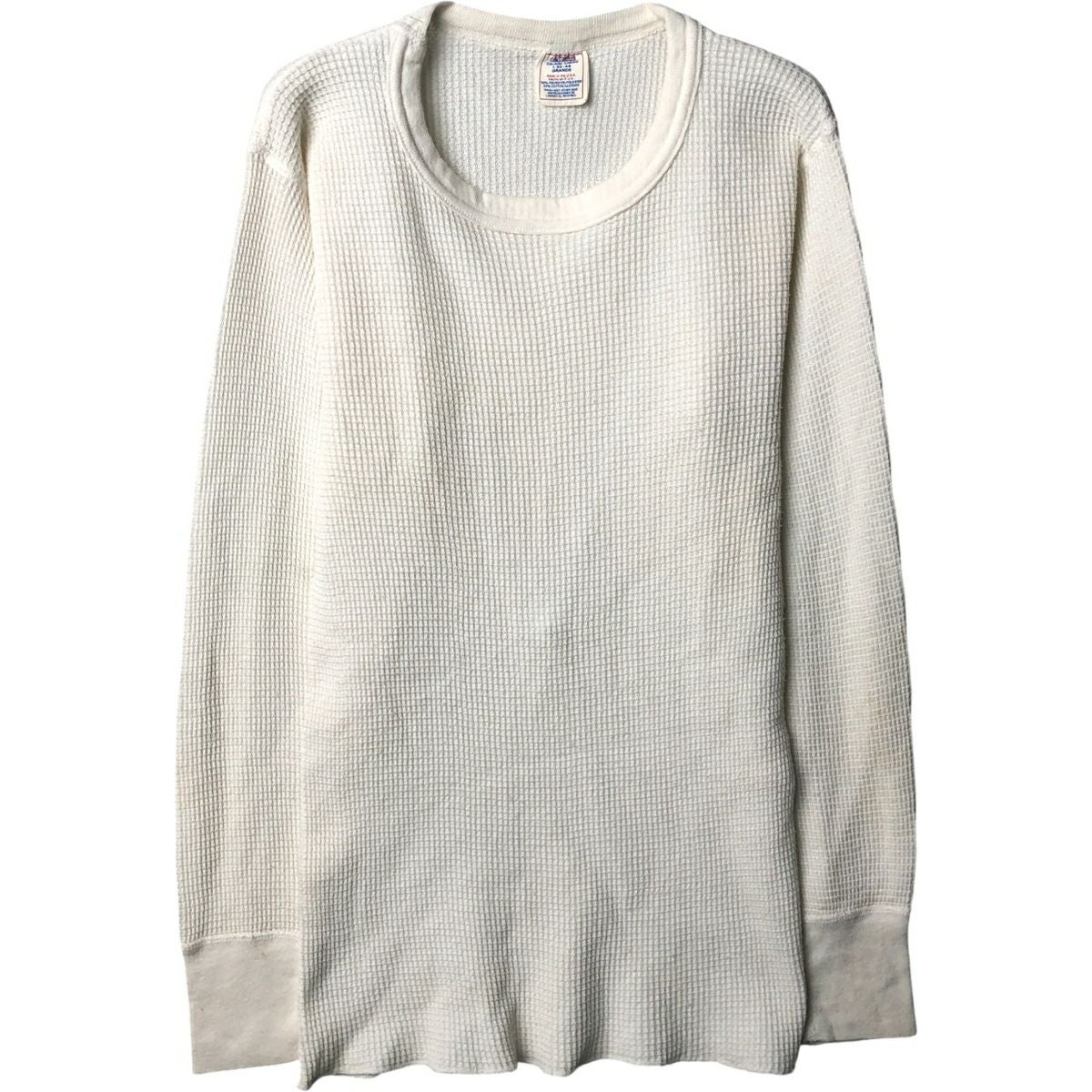 古着 70年代 ヘインズ Hanes サーマルロンT ワッフル USA製 メンズXL