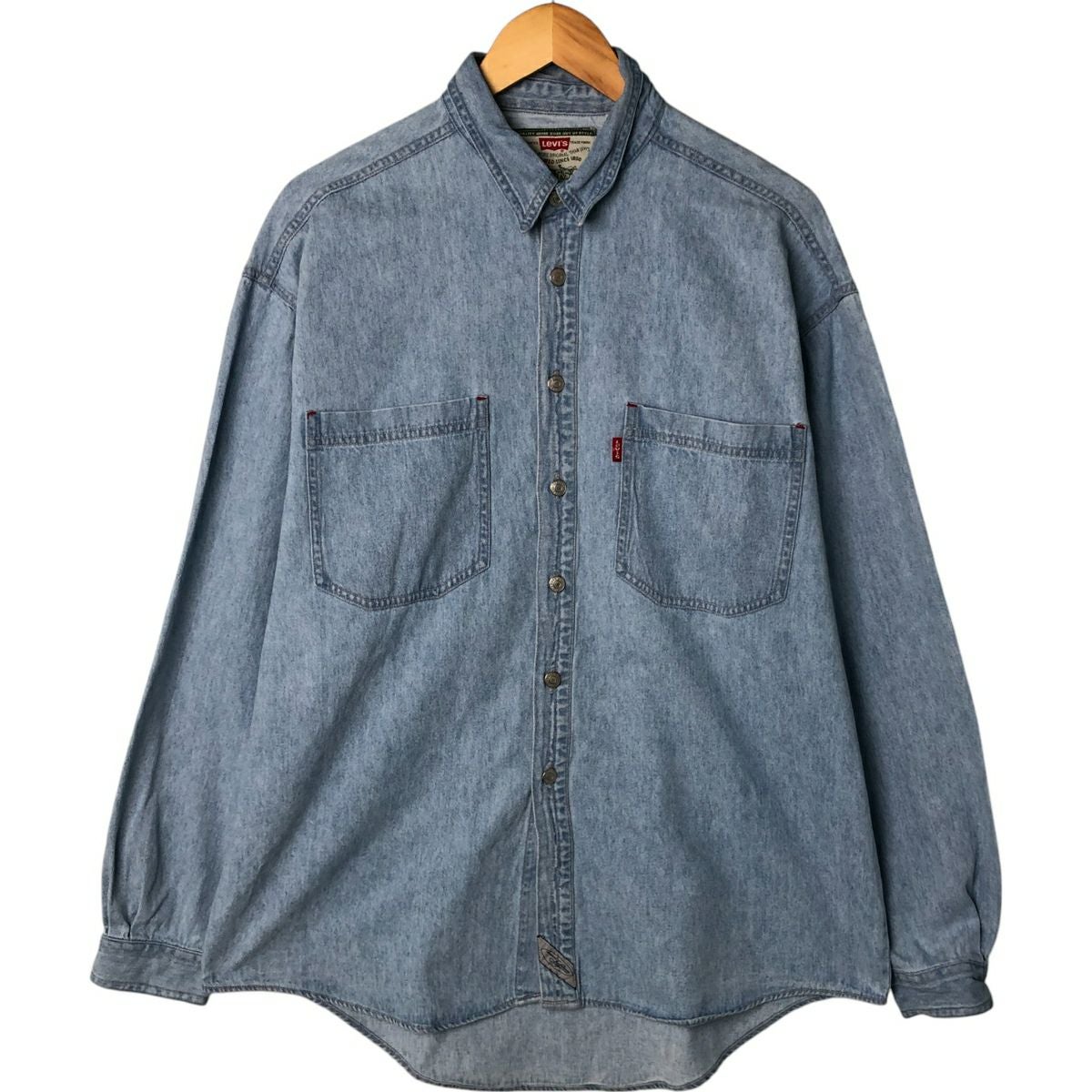 90s LEVI'S デニムシャツ　フライボタン　リベット　Mサイズ 90s LEVI'S デニムシャツ フライボタン リベット Mサイズ - メルカリ