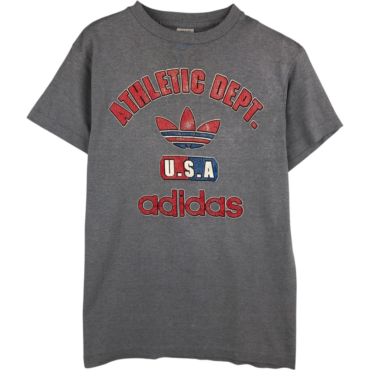 古着 90年代 アディダス adidas ロゴプリントTシャツ USA製 メンズL