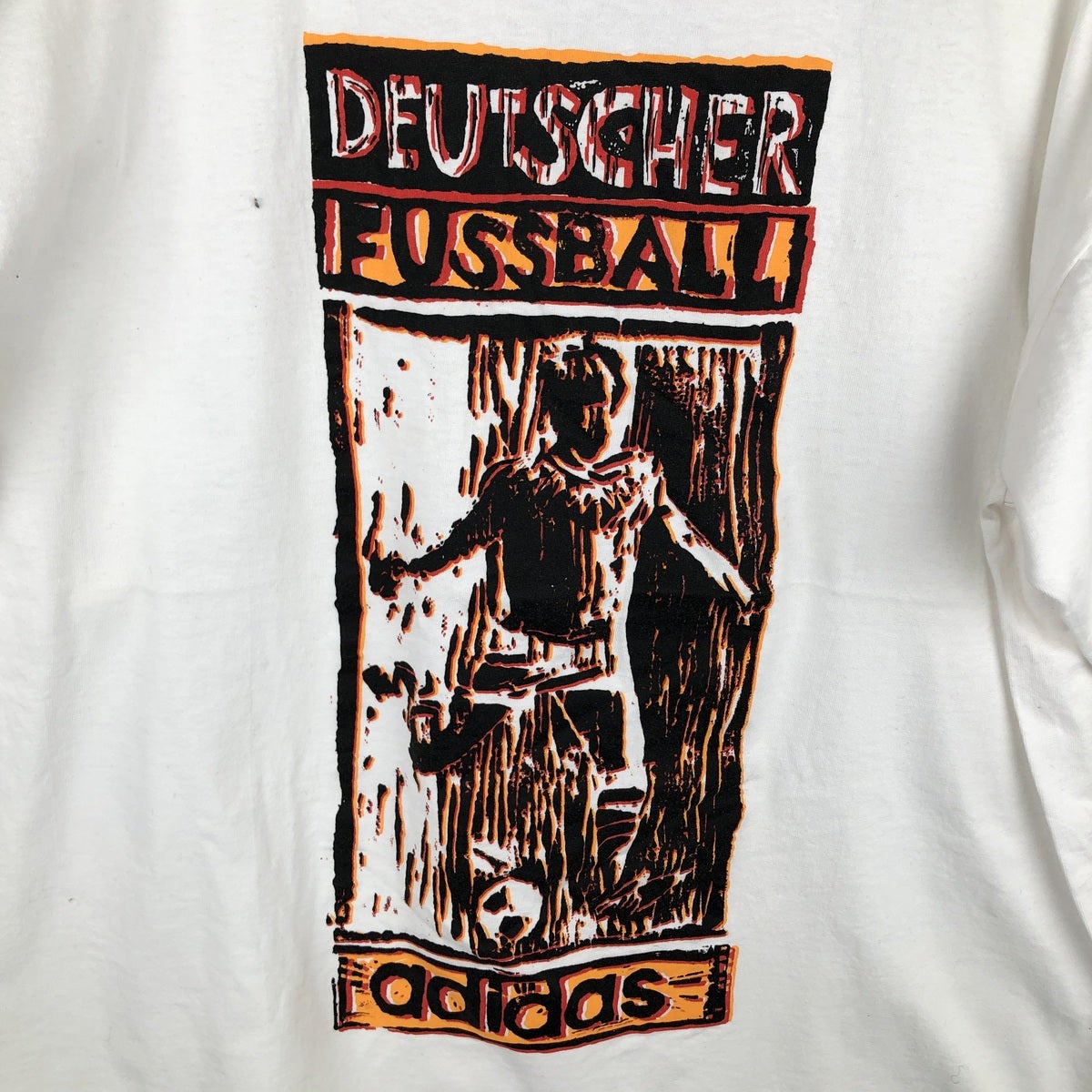 古着 90年代 アディダス adidas ロゴプリントTシャツ USA製 メンズL