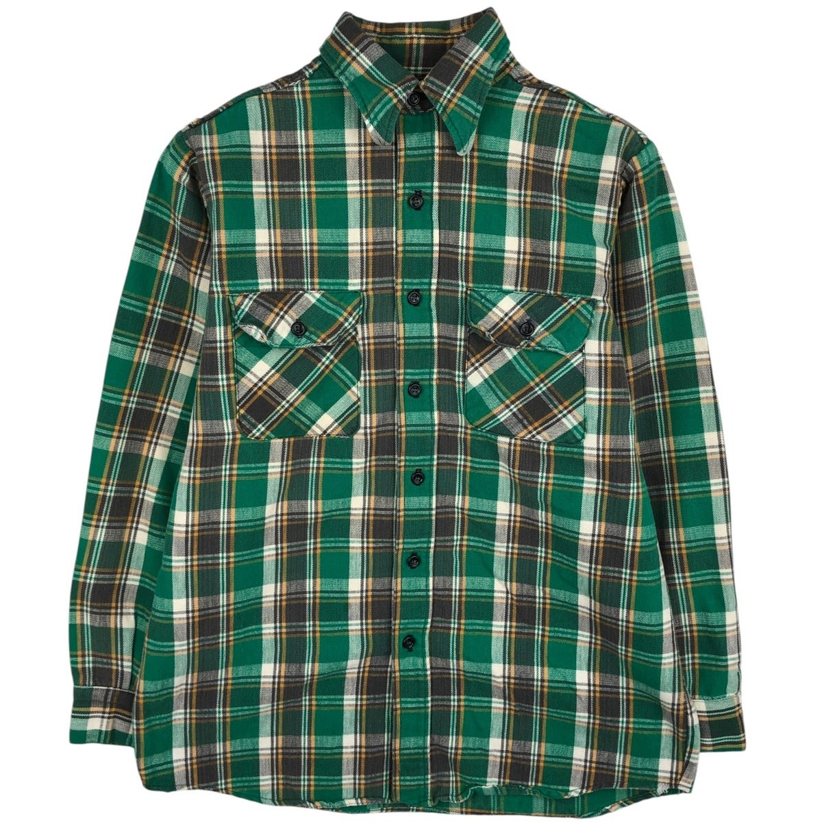 古着 Bremo Textil 長袖 ライトネルチェックシャツ メンズL相当