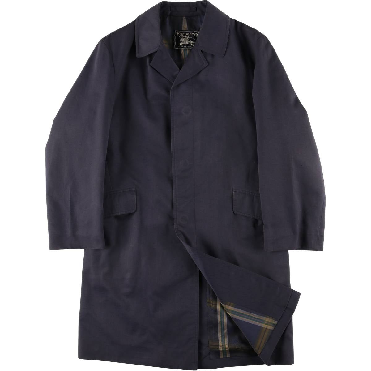 古着 アクアスキュータム Aquascutum ステンカラーコート バルマカーン