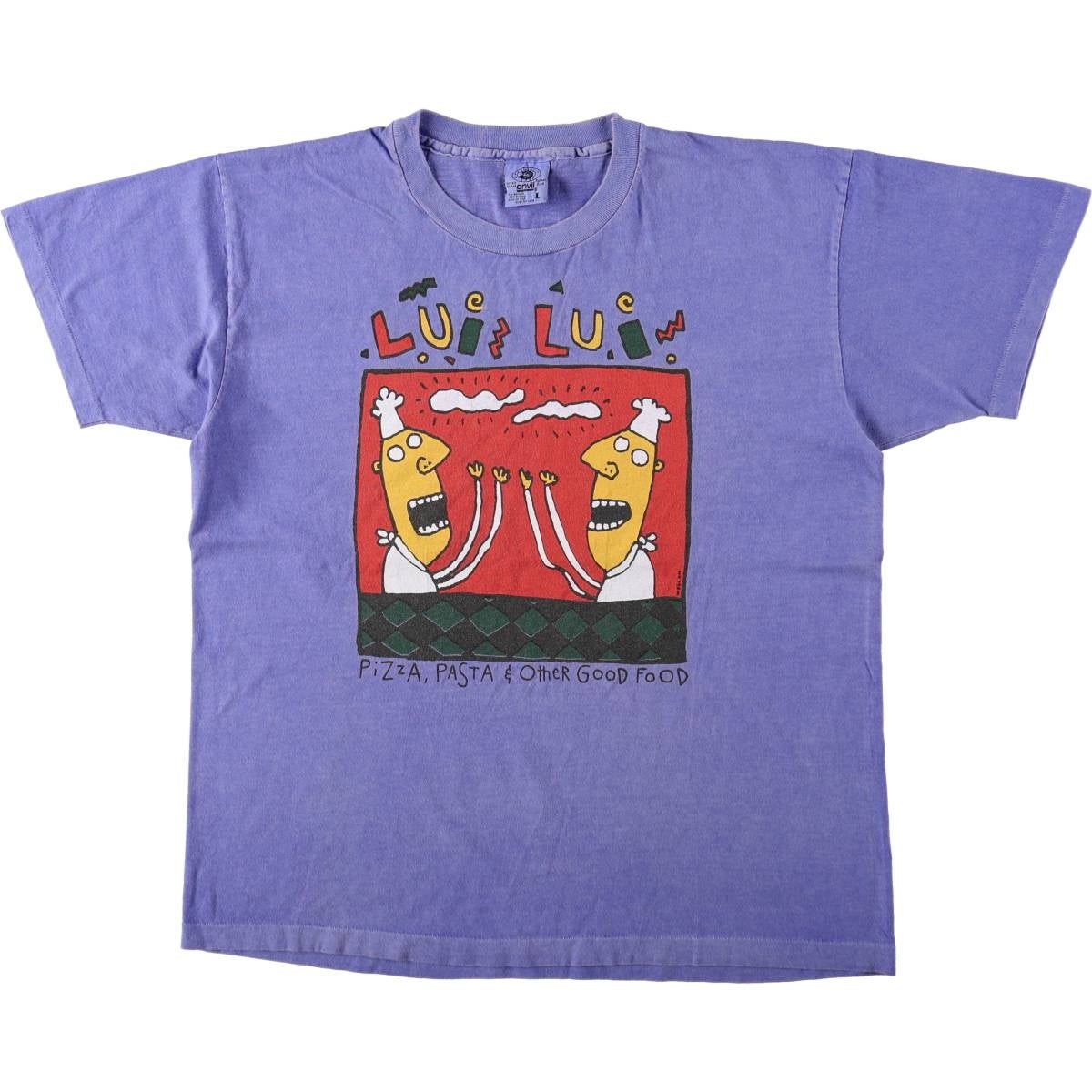 古着 90年代 アンビル Anvil プリントTシャツ USA製 メンズM相当