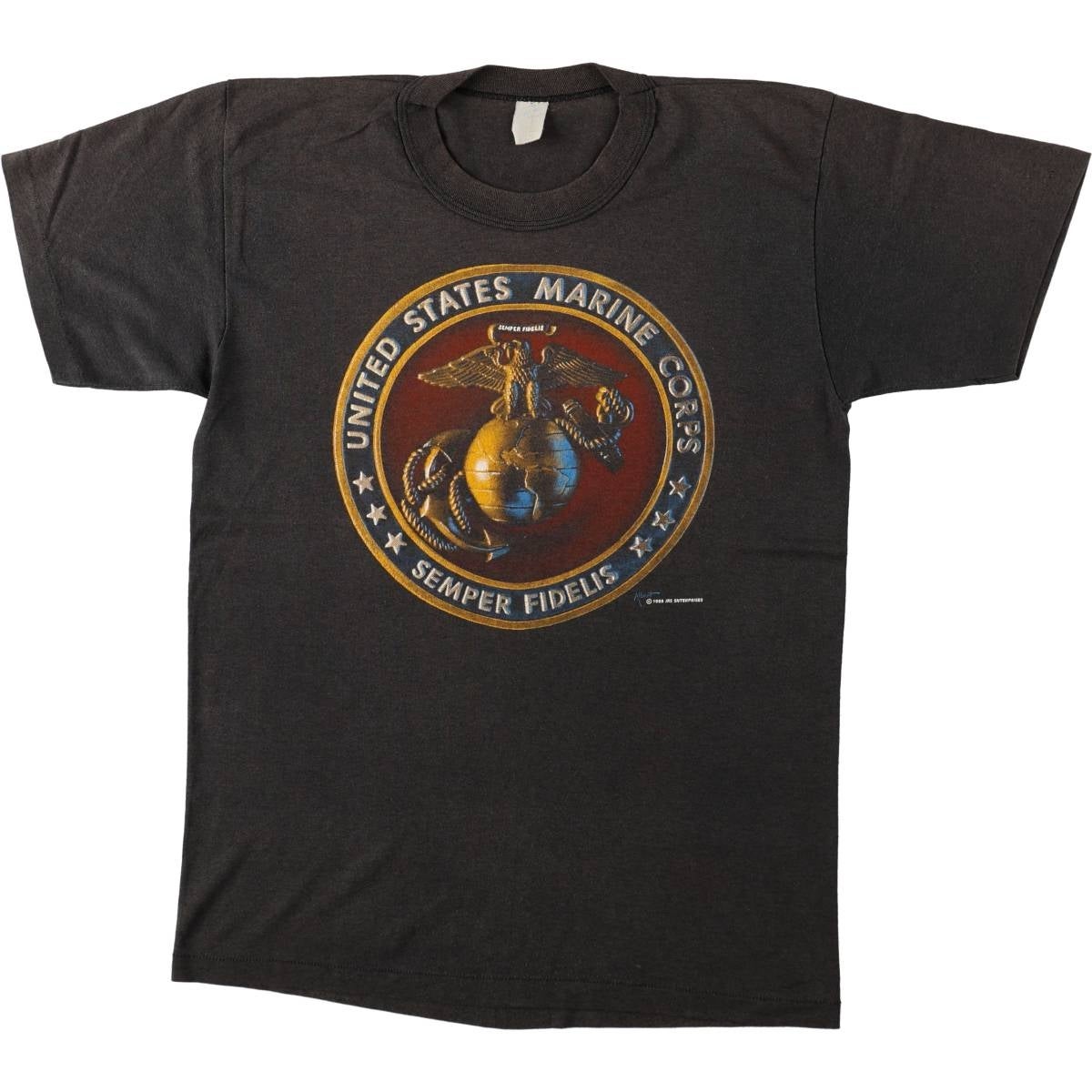 古着 80年代 USMC アメリカ海兵隊 プリントTシャツ メンズS相当