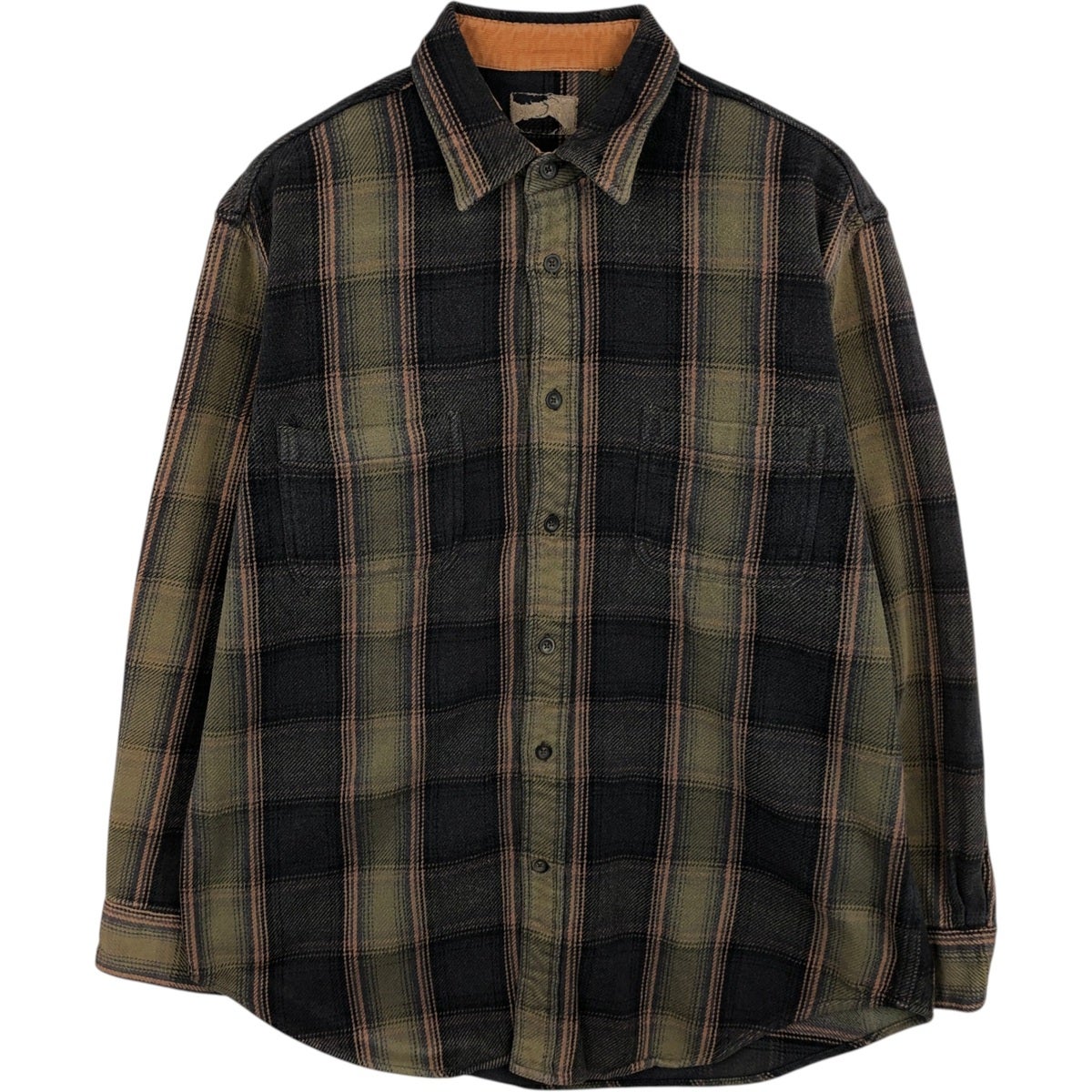 古着 OshKosh 長袖 ヘビーネルチェックシャツ メンズL相当