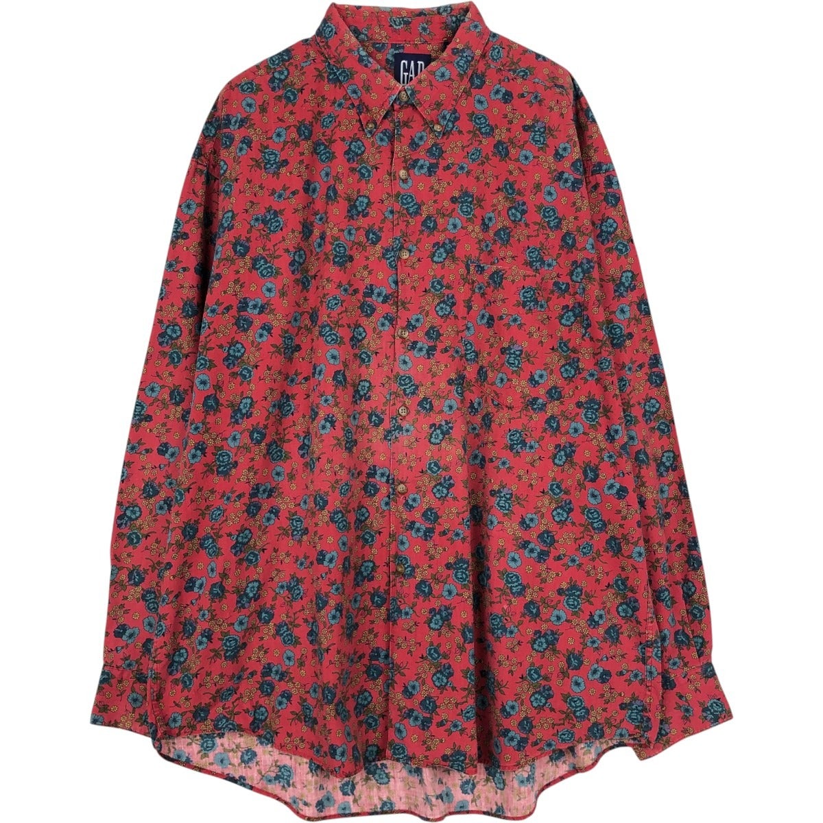 古着 90年代 ギャップ GAP オールドギャップ 総柄 花柄 長袖 ボタン