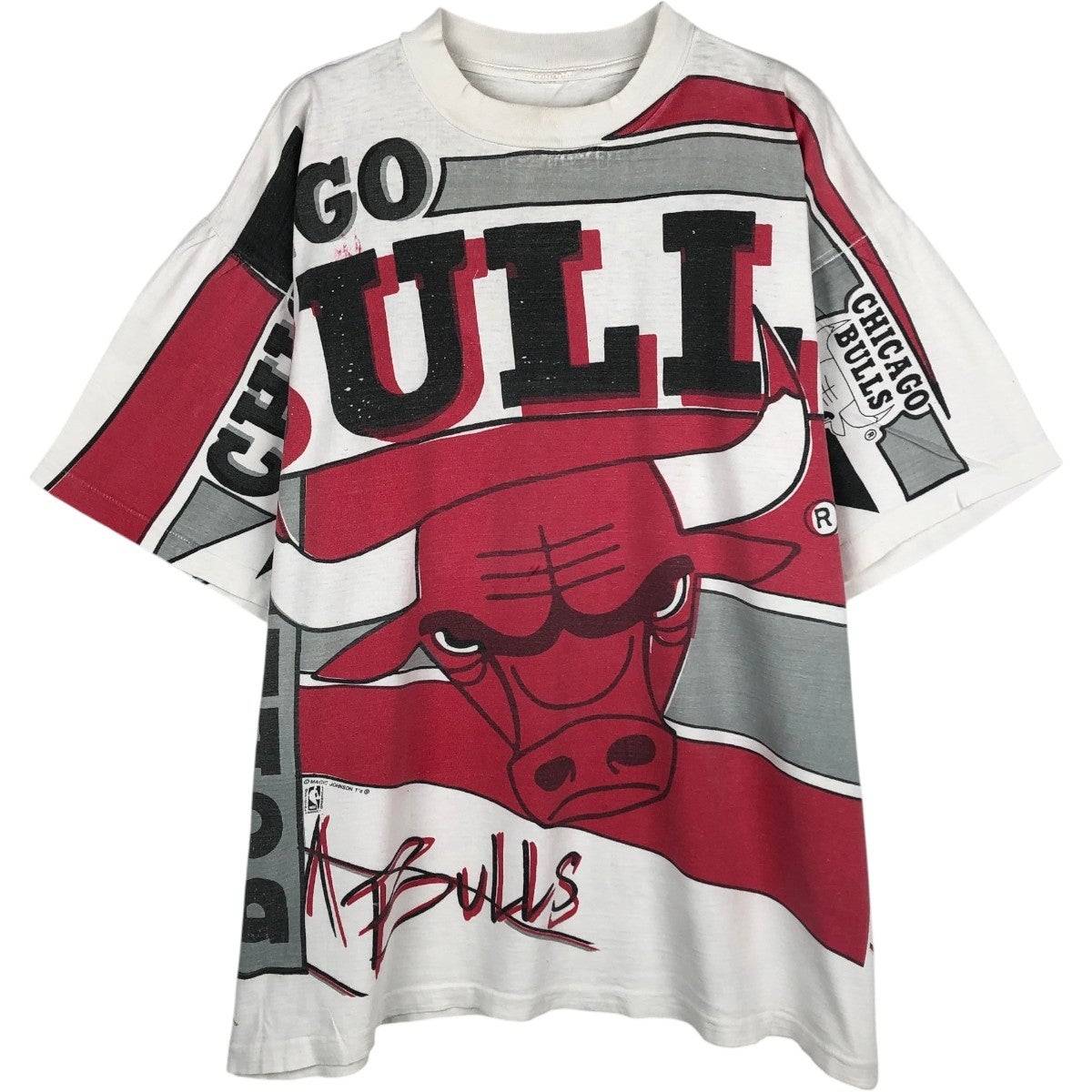 90s シカゴ・ブルズ Tシャツ 古着 90年代 Magic Johnson Ts NBA CHICAGO BULLS シカゴ ブルズ