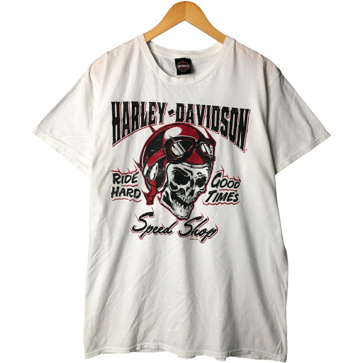 古着 ハーレーダビッドソン Harley-Davidson ドクロ柄 スカル柄