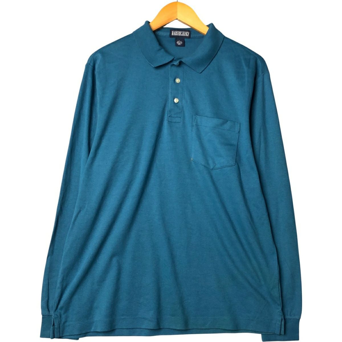 古着 90年代 ランズエンド LANDS END 長袖 リネンシャツ メンズL相当