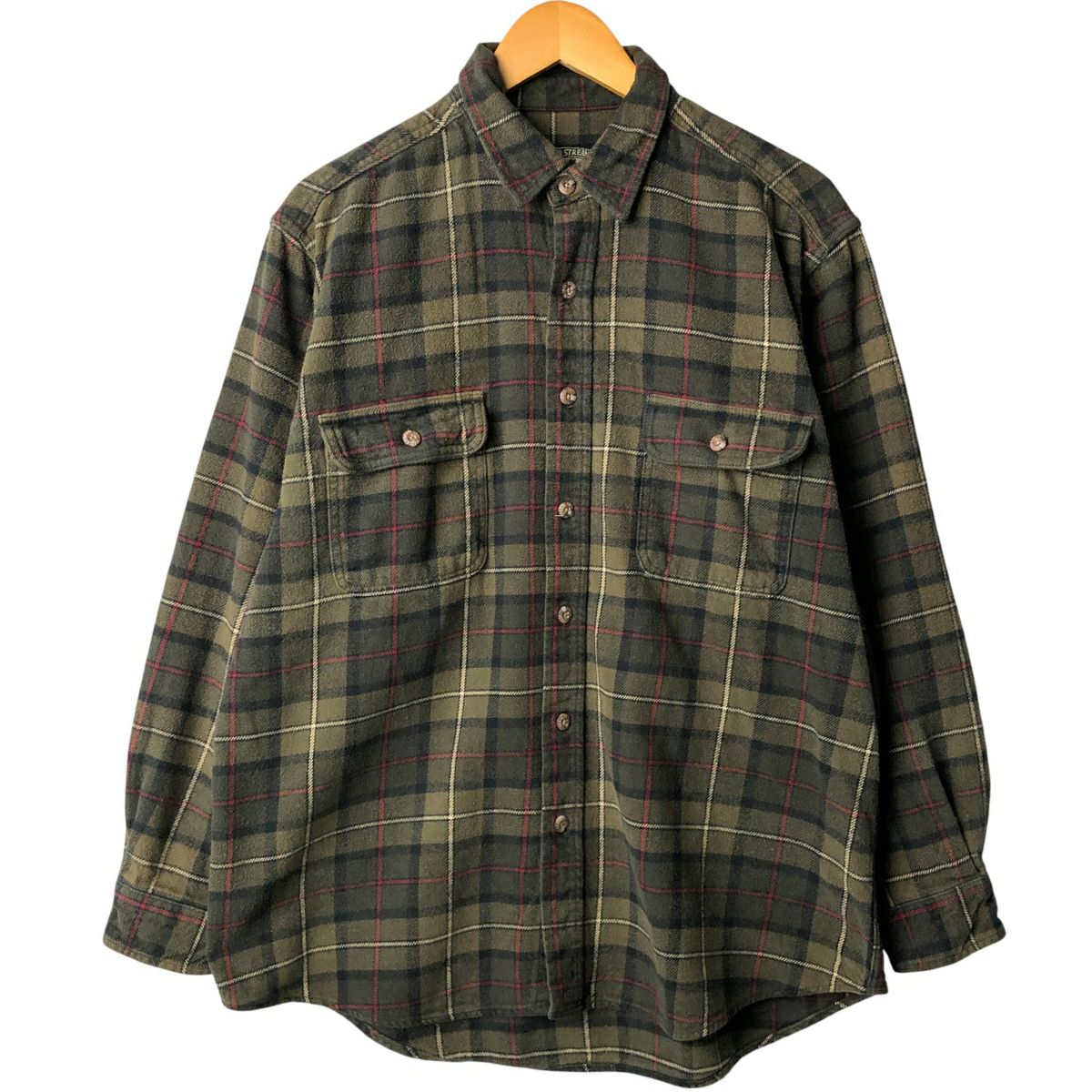 古着 FIELD&STREAM オンブレチェック 長袖 ヘビーネルチェックシャツ