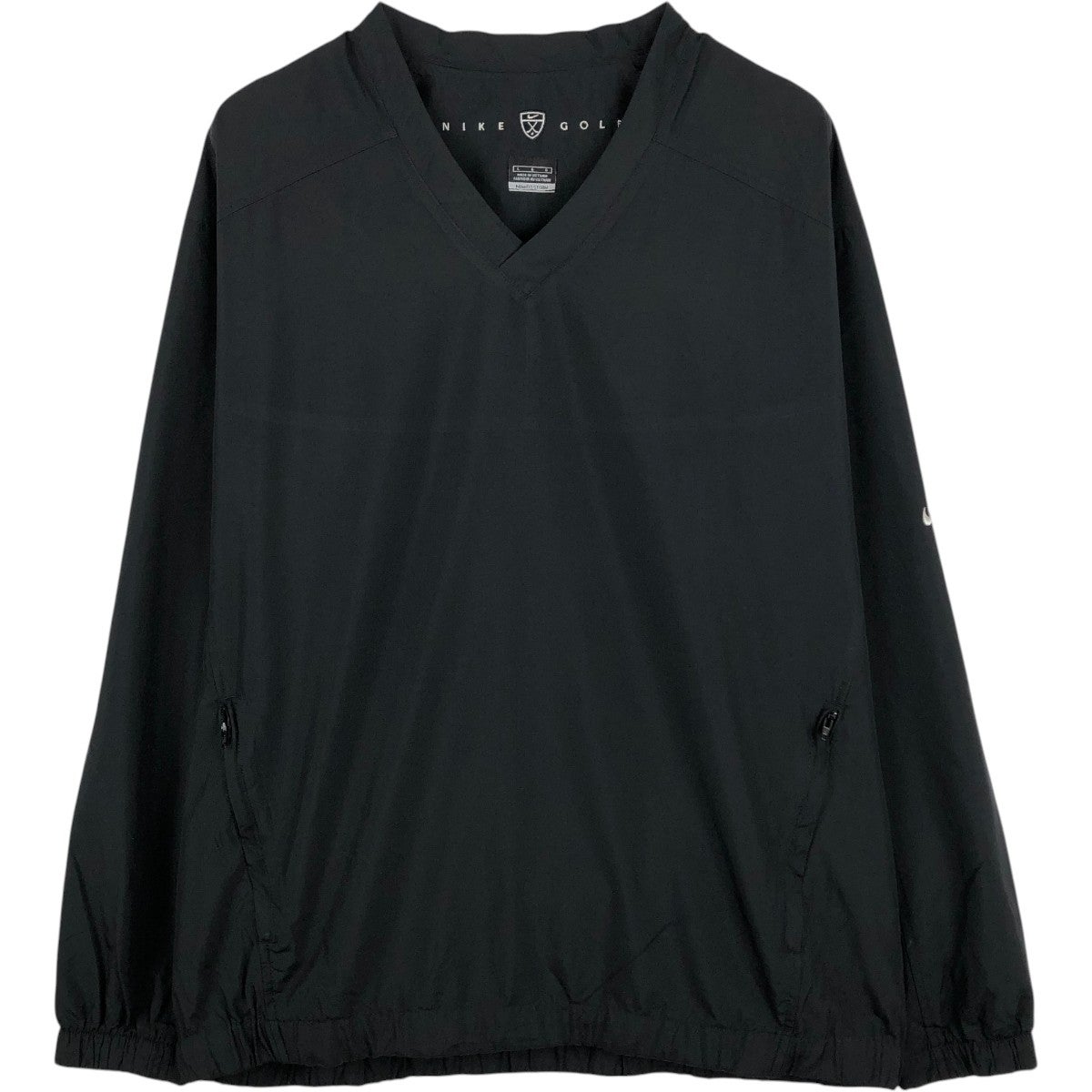 Nike Golf Vネックジャケット XL 黒 古着 ナイキ NIKE GOLF ゴルフ NIKE FIT STORM Vネック ウォームアップ