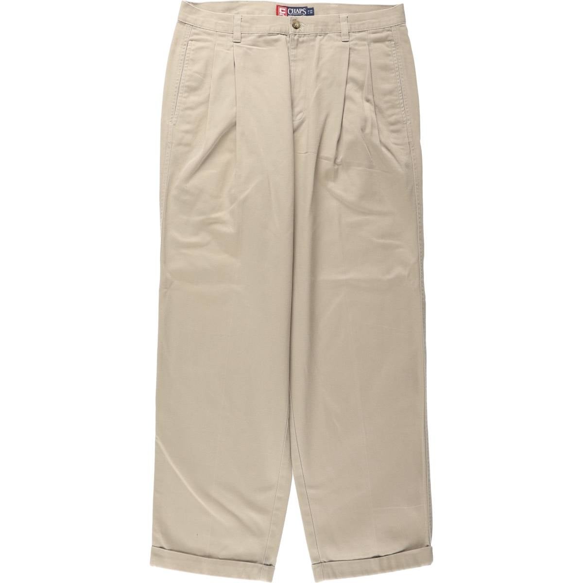 古着 ラルフローレン Ralph Lauren CHAPS チャップス ツータック