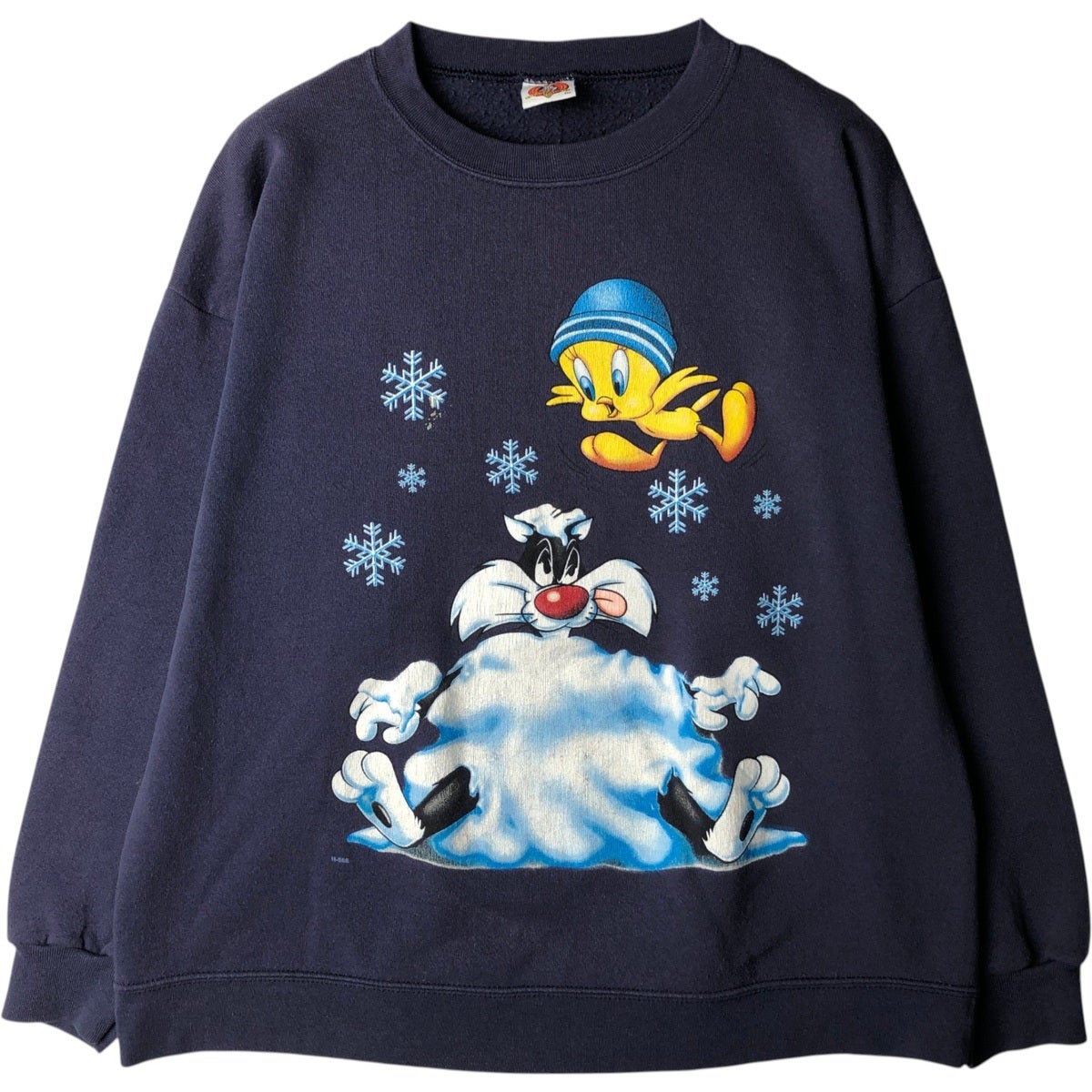 古着 90年代 ルーニーテューンズ LOONEY TUNES トゥイーティー キャラクタースウェットシャツ トレーナー USA製 メンズM相当 ヴィンテージ /eaa575665 古着 90年代 LOONEY TUNES ルーニーテューンズ トゥイーティー