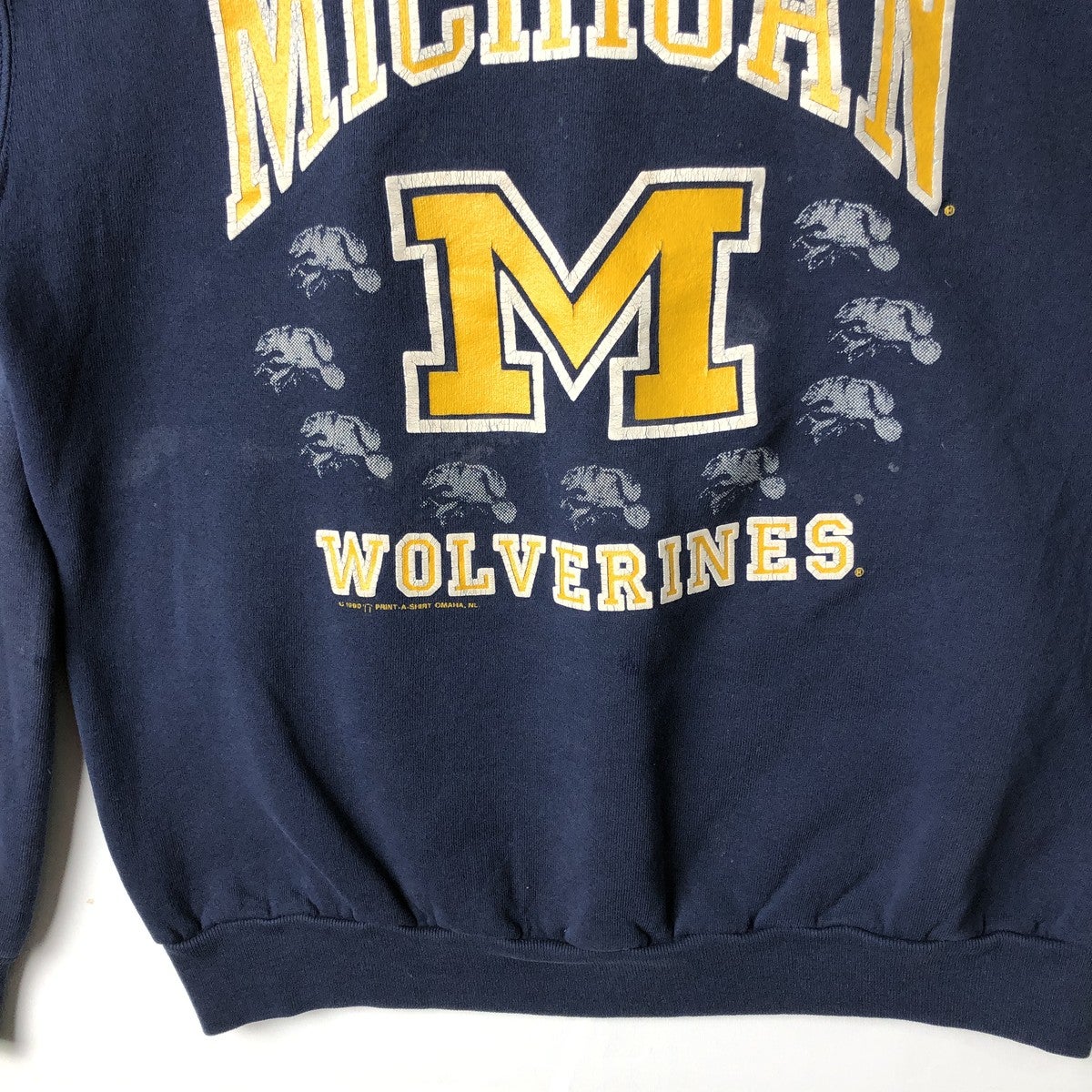 古着 90年代 フルーツオブザルーム FRUIT OF THE LOOM MICHIGAN ミシガン大学 カレッジスウェットシャツ トレーナー USA製 メンズXL相当/eaa625630 000002683098-08.jpg?size=m&w=