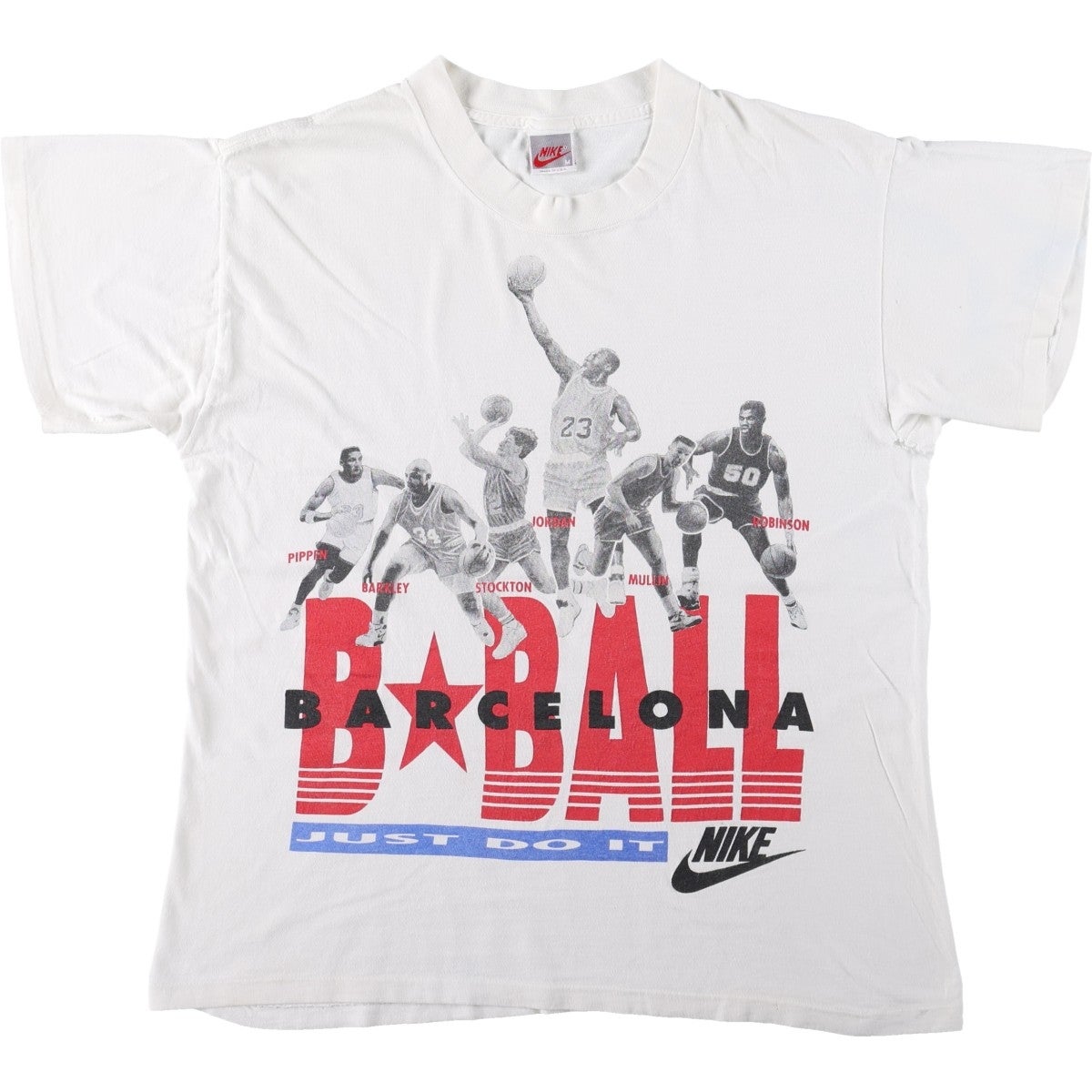 古着 90年代 ナイキ NIKE 銀タグ スポーツプリントTシャツ USA製
