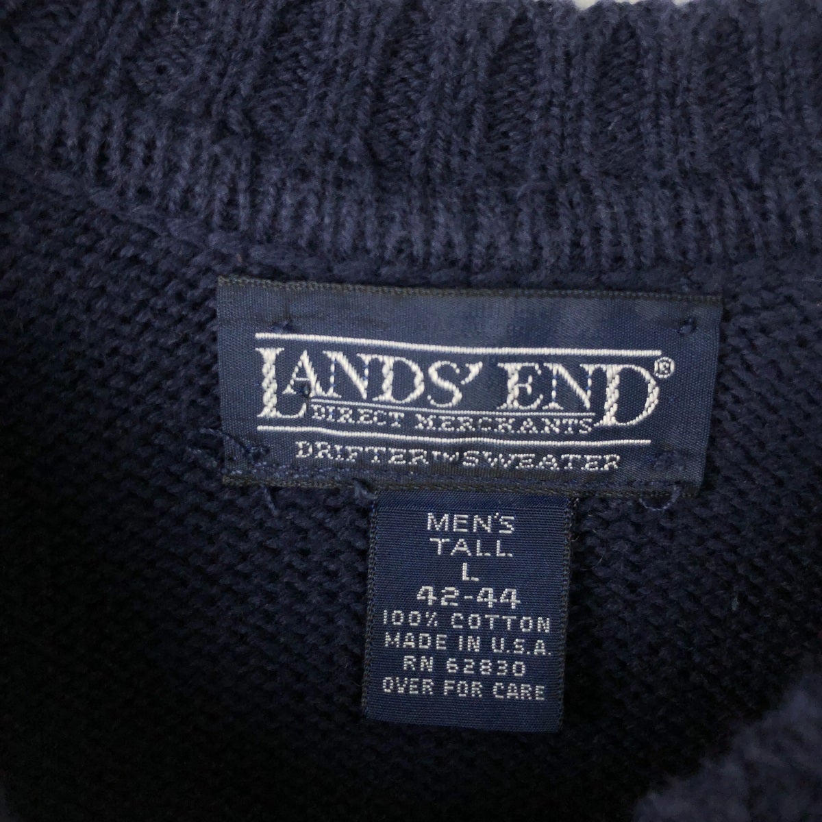 古着 90年代 ランズエンド LANDSEND コットンニットセーター USA製