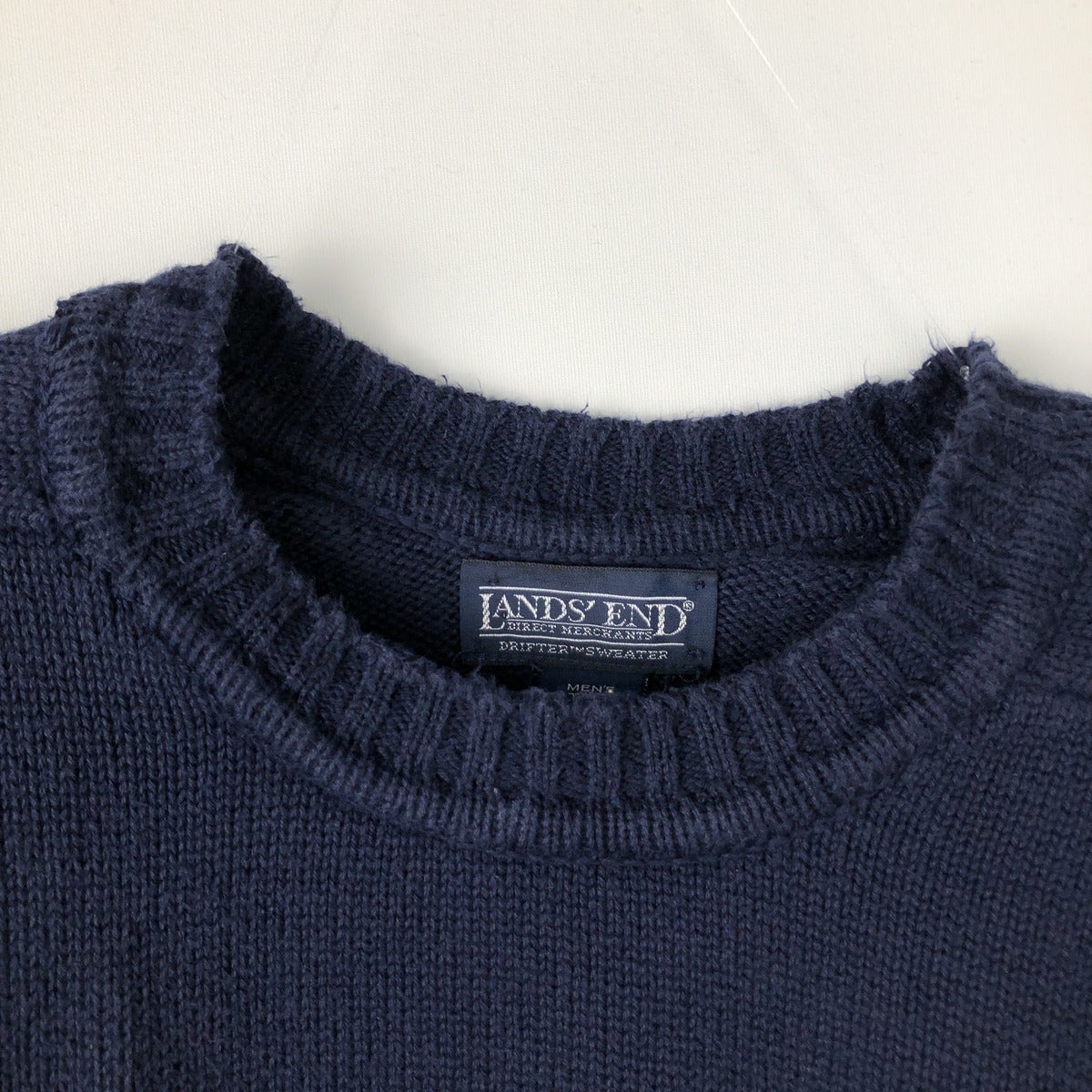 90年代 LANDS' END ランズエンド コットンニットカーディガン ホワイト(レディース L)中古 古着 X7812 90年代 LANDS' END ランズエンド コットンニットカーディガン ホワイト