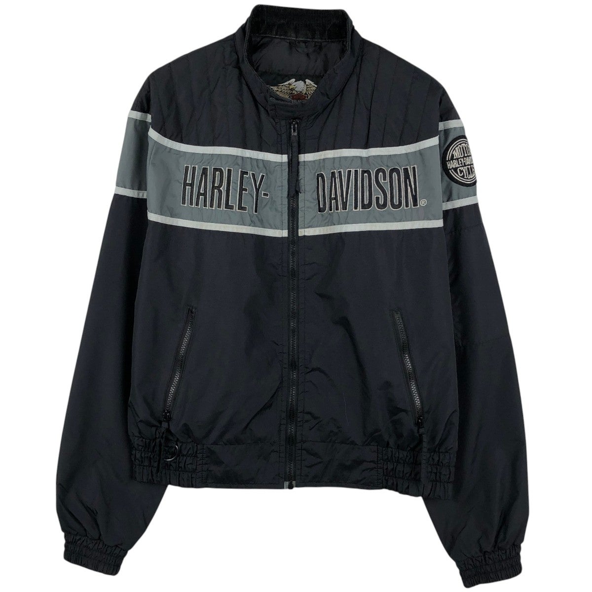 Harley-Davidson USA製 ナイロンジャケット S 黒/グレー 古着 ハーレーダビッドソン Harley-Davidson ナイロンジャケット USA製