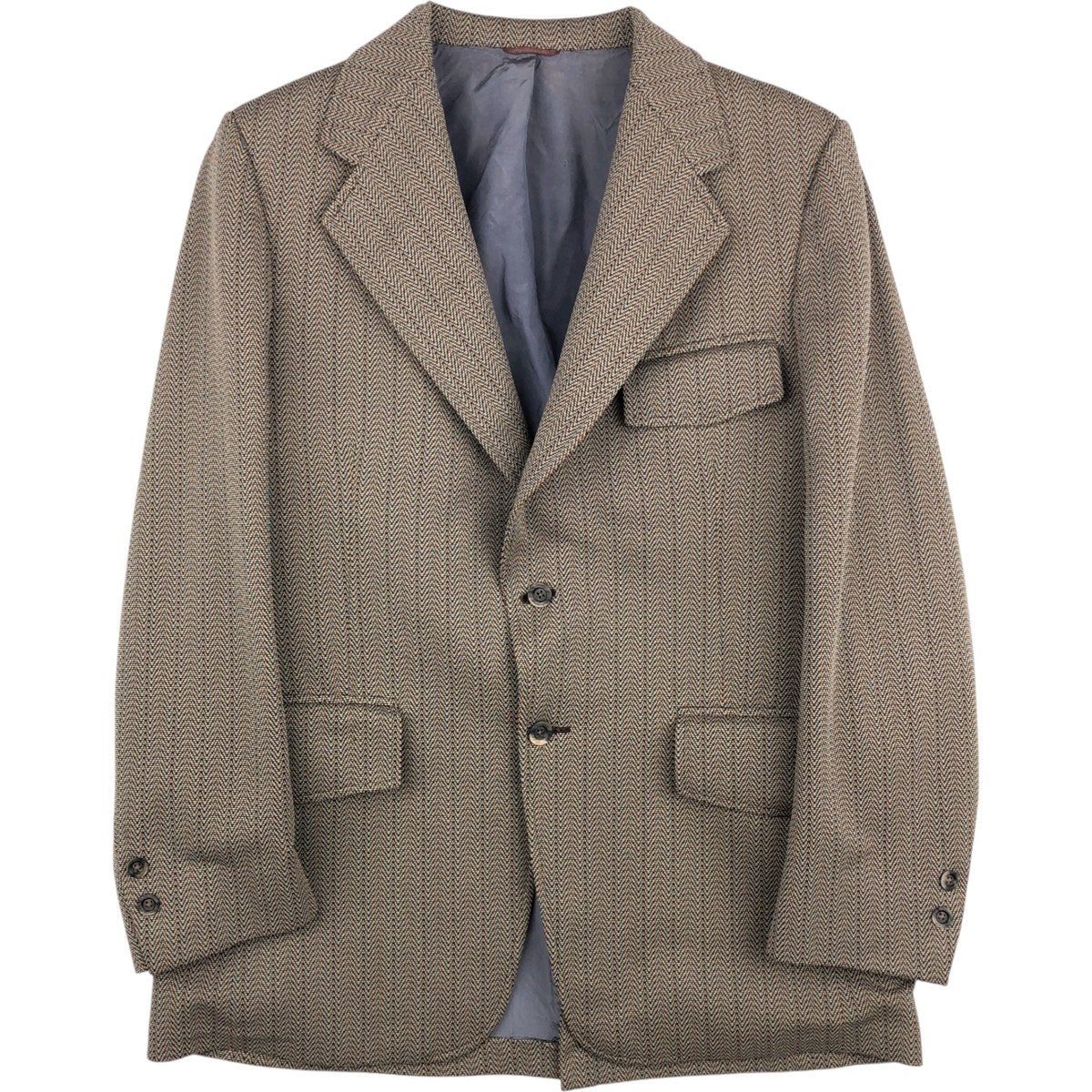 古着 ハリスツイード Harris Tweed 前開き ウールべスト XXL メンズXXL