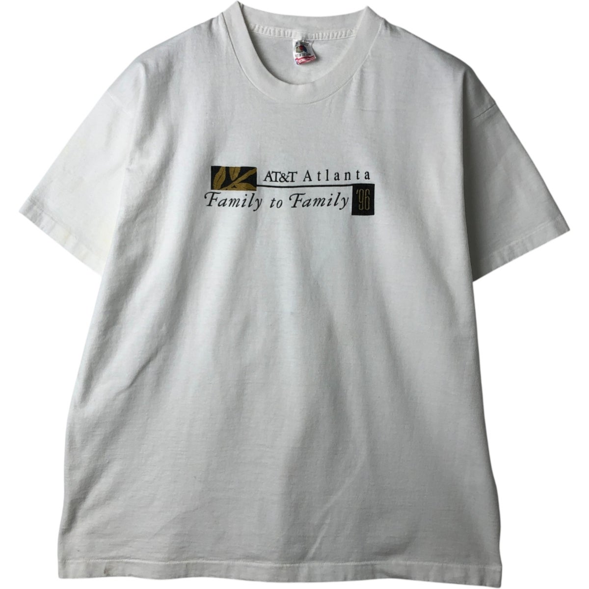 90s フルーツオブザルーム アートTシャツ USA製 古着女子 vintage ☆USA製 90s VINTAGE FRUIT OF THE LOOM BEST 黒タグ プリント Tシャツ