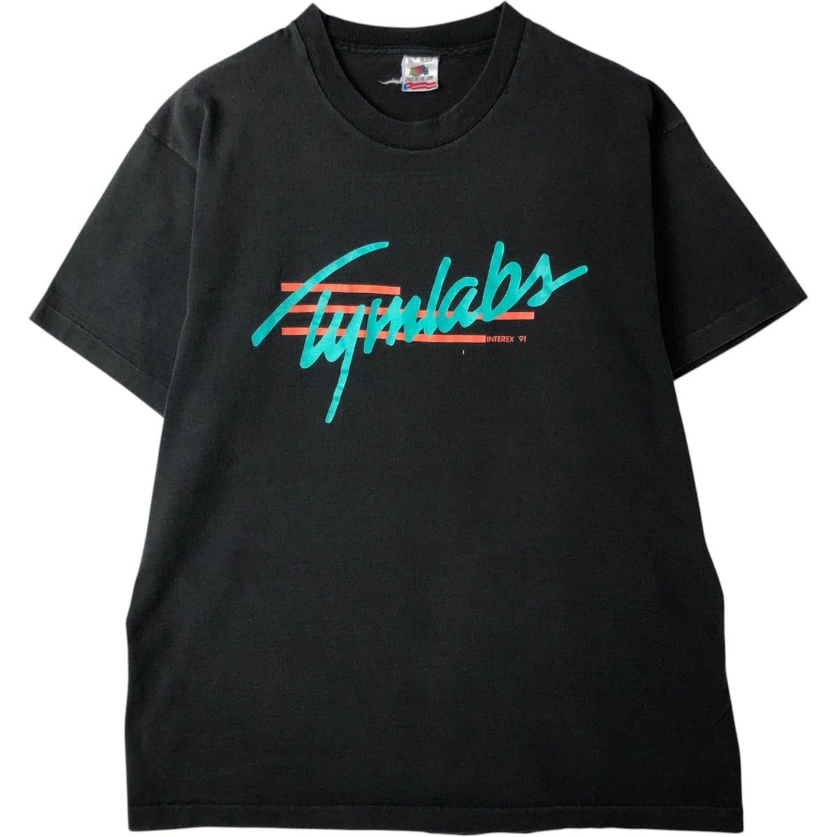 90s フルーツオブザルーム アートTシャツ USA製 古着女子 vintage 古着 90年代 フルーツオブザルーム FRUIT OF THE LOOM メッセージ