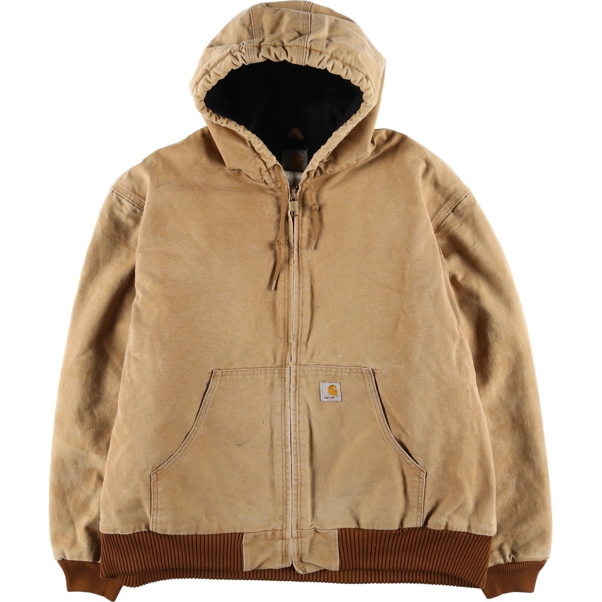 【USA製】carhartt カーハート　アクティブジャケット　ダック地　XL 古着 カーハート Carhartt アクティブジャケット 中綿入り ダック