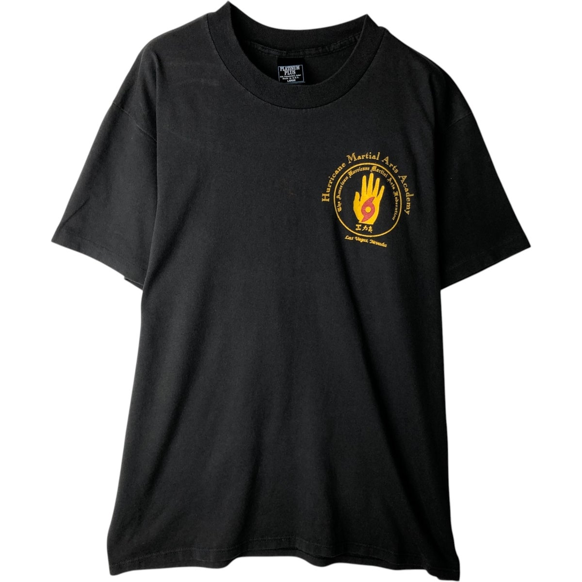 古着 90年代 PLATINUM PLUS プリントTシャツ USA製 メンズL相当