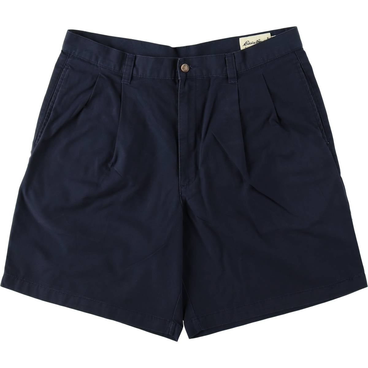 希少！90s 黒タグ エディーバウアー チノ ショートパンツ ツータック W34 古着 エディーバウアー Eddie Bauer Classic Fit ツータック チノ