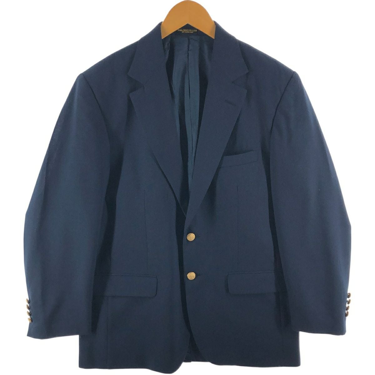 古着 紺ブレザー テーラードジャケット USA製 メンズL相当 /eaa525388