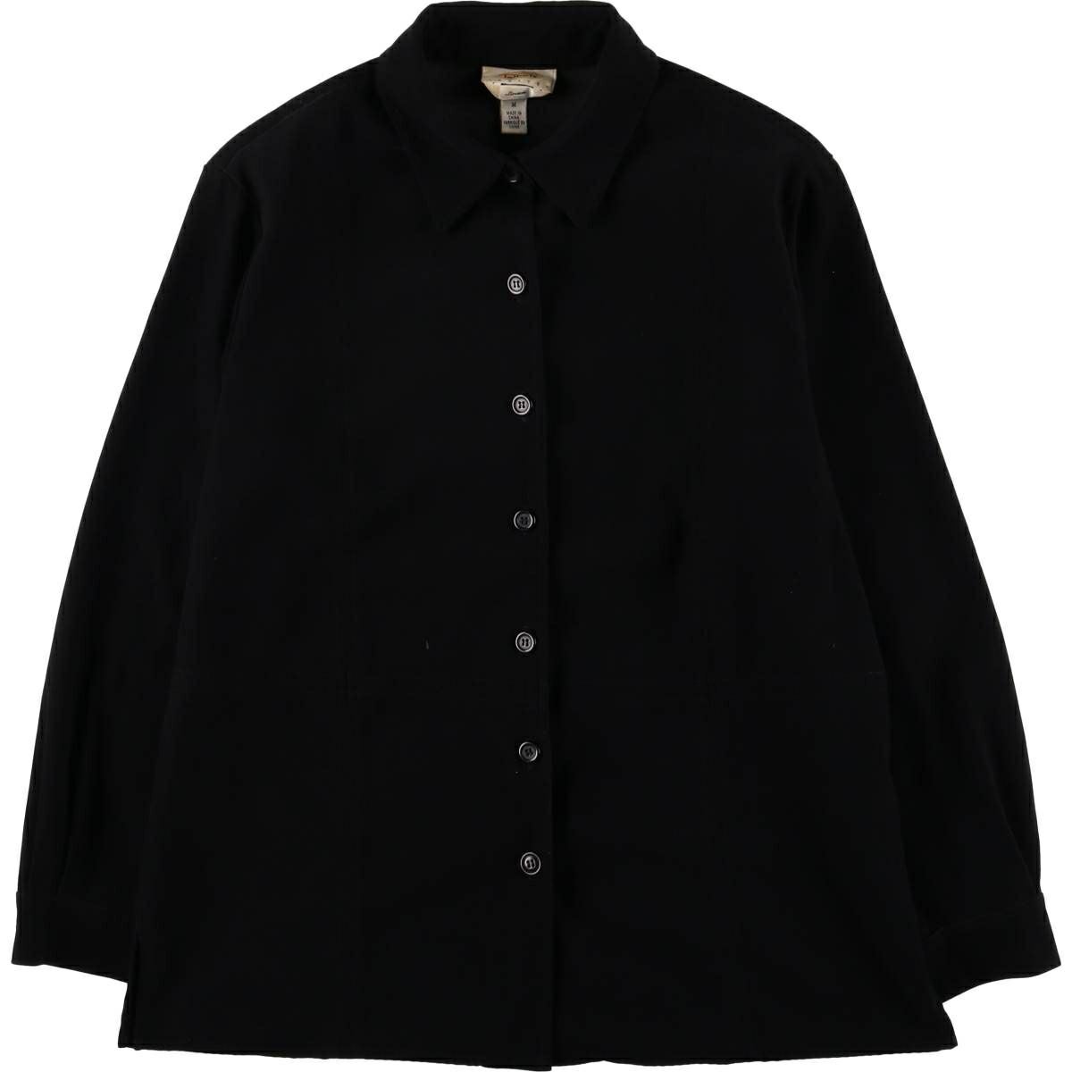 古着 ANN TAYLOR スエード 長袖 レザーシャツ ボックスシャツ