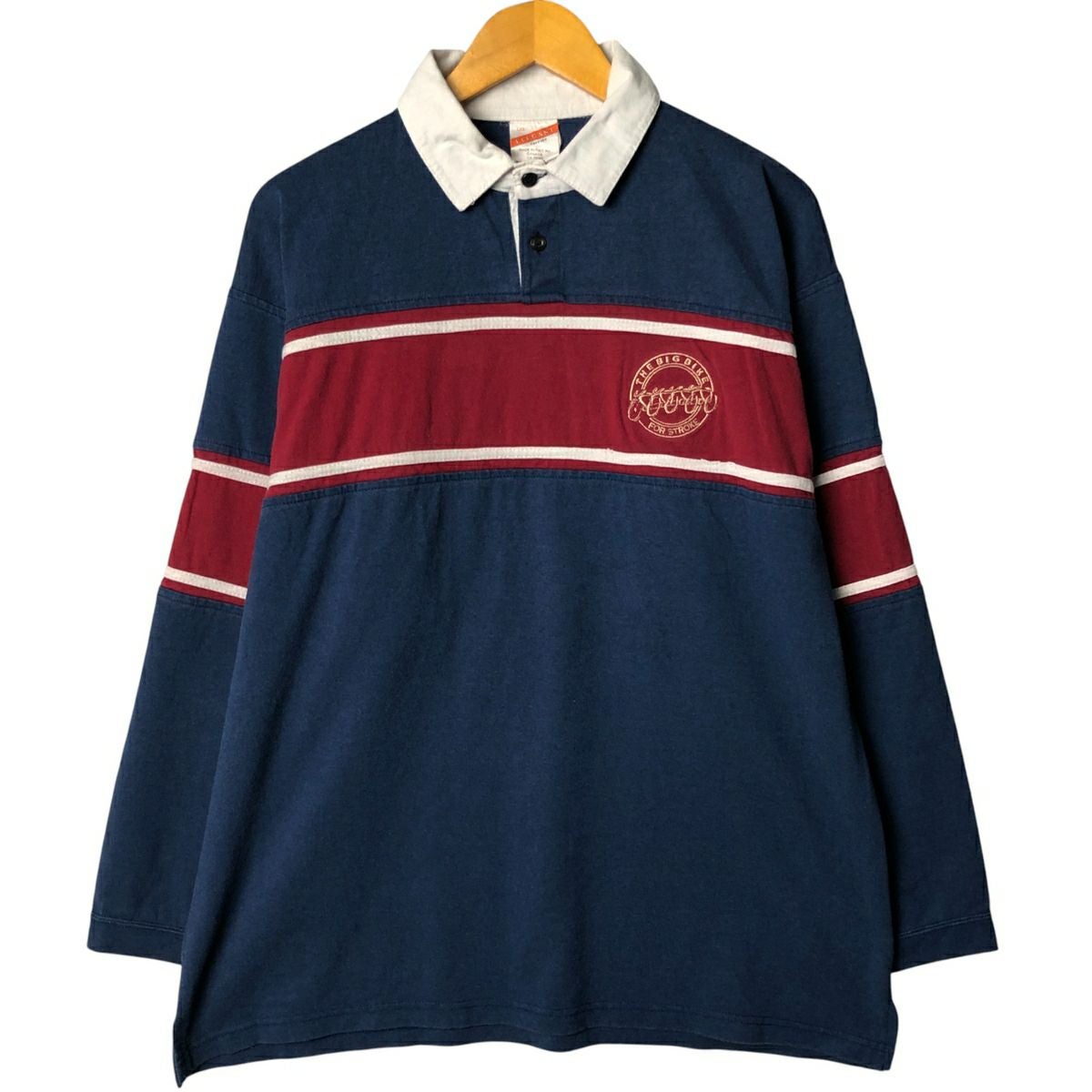 古着 キャンパス CAMPUS ボーダー柄 長袖 ラガーシャツ USA製 メンズL