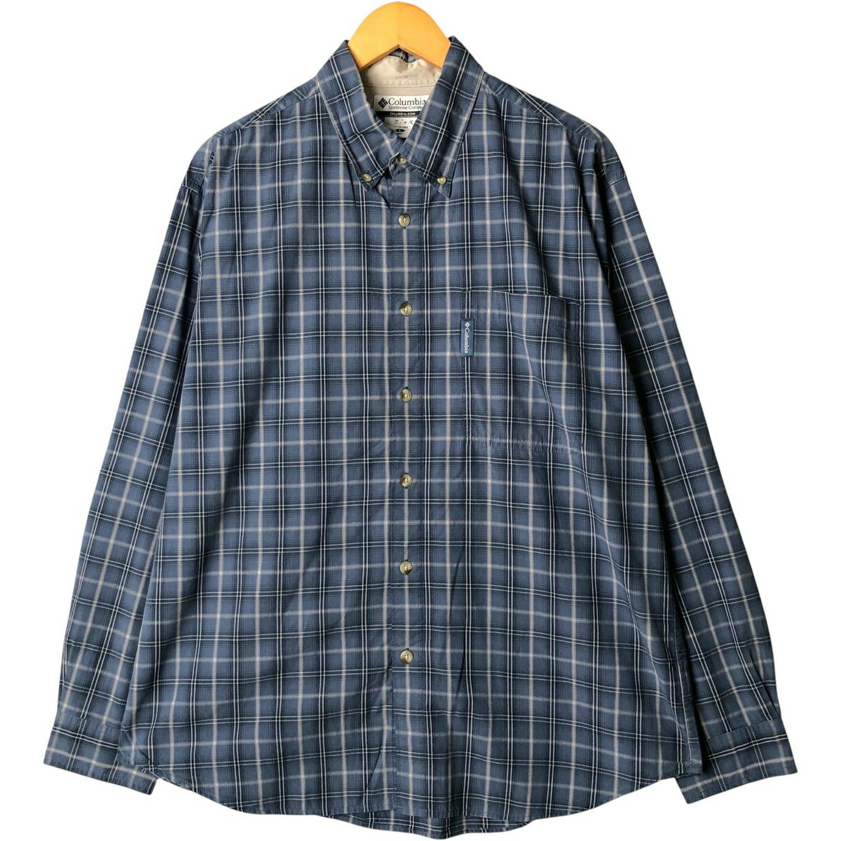 新品 90年代 Columbia GRT 長袖シャツ チェック plaid 古着 90～00年代 コロンビア Columbia 長袖 ボタンダウン フランネル