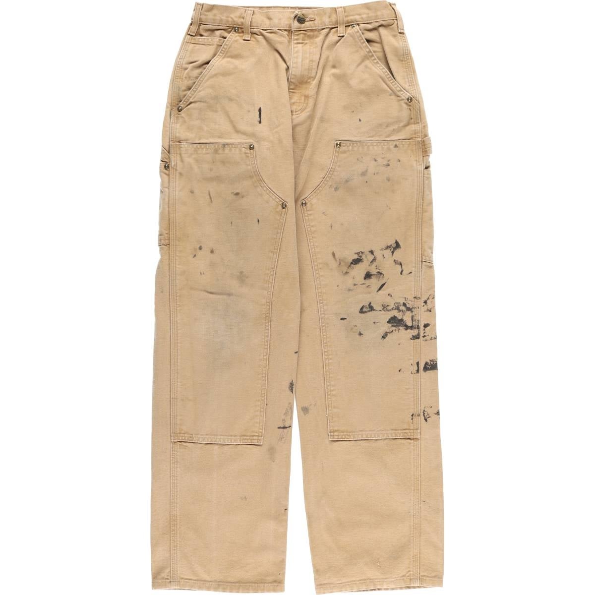 わ*ぬ様 カーハート　ダック　ペインターパンツ　雰囲気抜群　ボトムス　古着　ブラ 古着 カーハート Carhartt ダックペインターパンツ メンズw32相当
