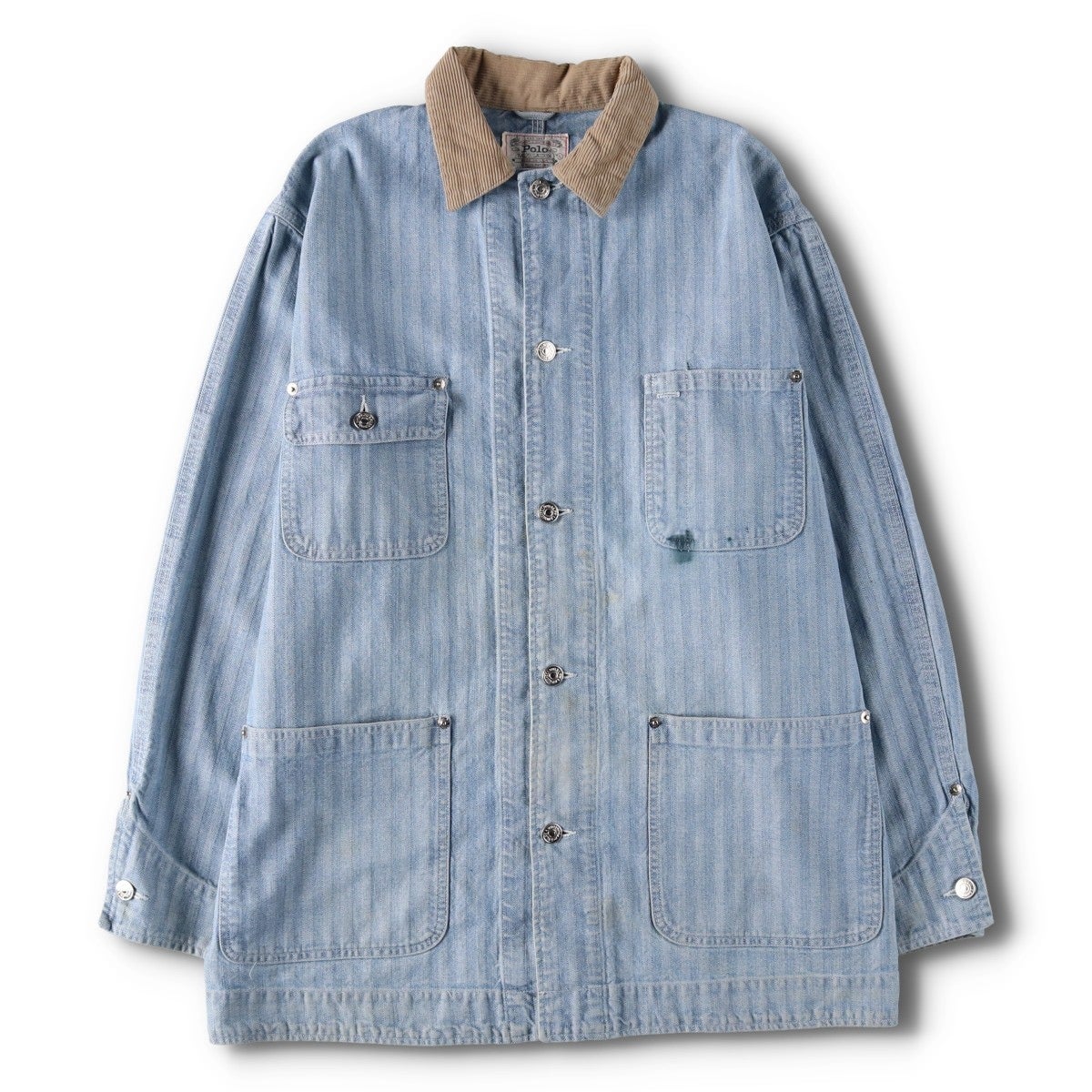 希少 80s ラルフローレン　カバーオール　ヘリンボーン　USA製　白タグ 古着 80年代 ラルフローレン Ralph Lauren Polo Ralph Lauren