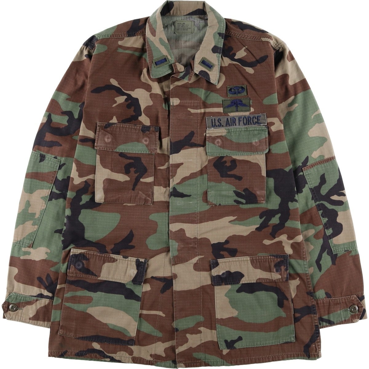 【ヴィンテージ】ウッドランド迷彩フィールドジャケット 80s 米軍 U.S.ARMY パッチ付き ウッドランドカモ M-65 フィールド