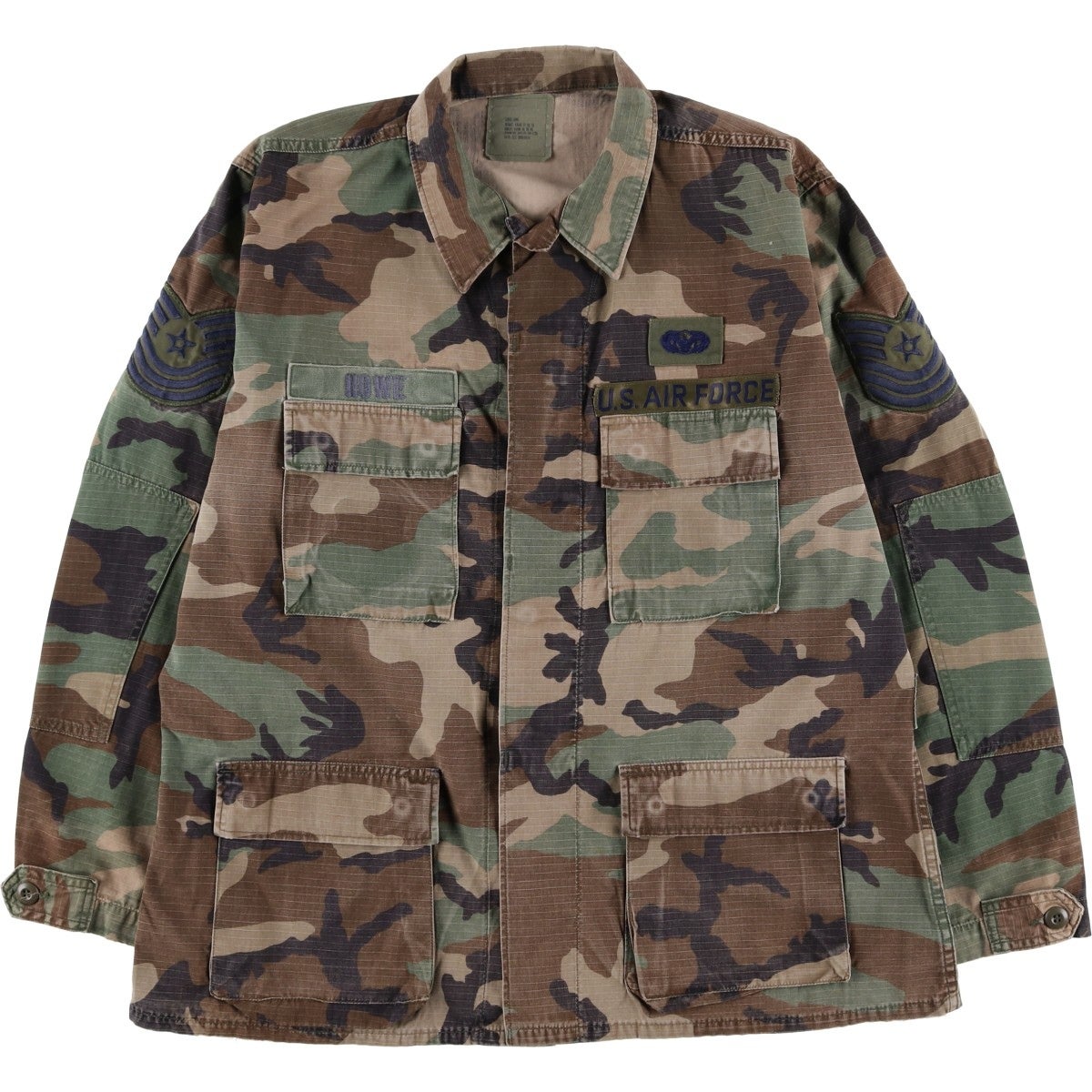 古着 80年代 米軍実品 迷彩柄 ウッドランドカモ リップストップ B.D.U